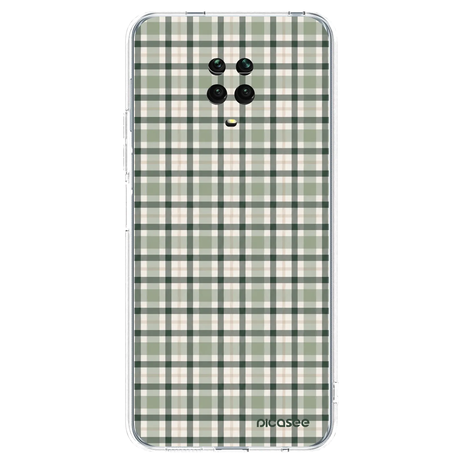 Picasee silikonski prozorni ovitek za Xiaomi Redmi Note 9 Pro - Sage Tartan