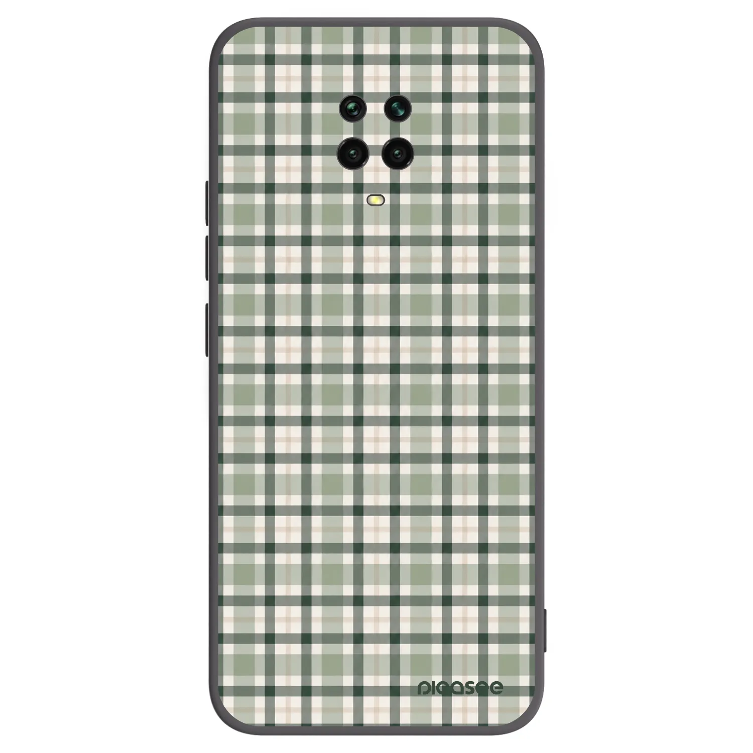 Picasee silikonski črni ovitek za Xiaomi Redmi Note 9 Pro - Sage Tartan