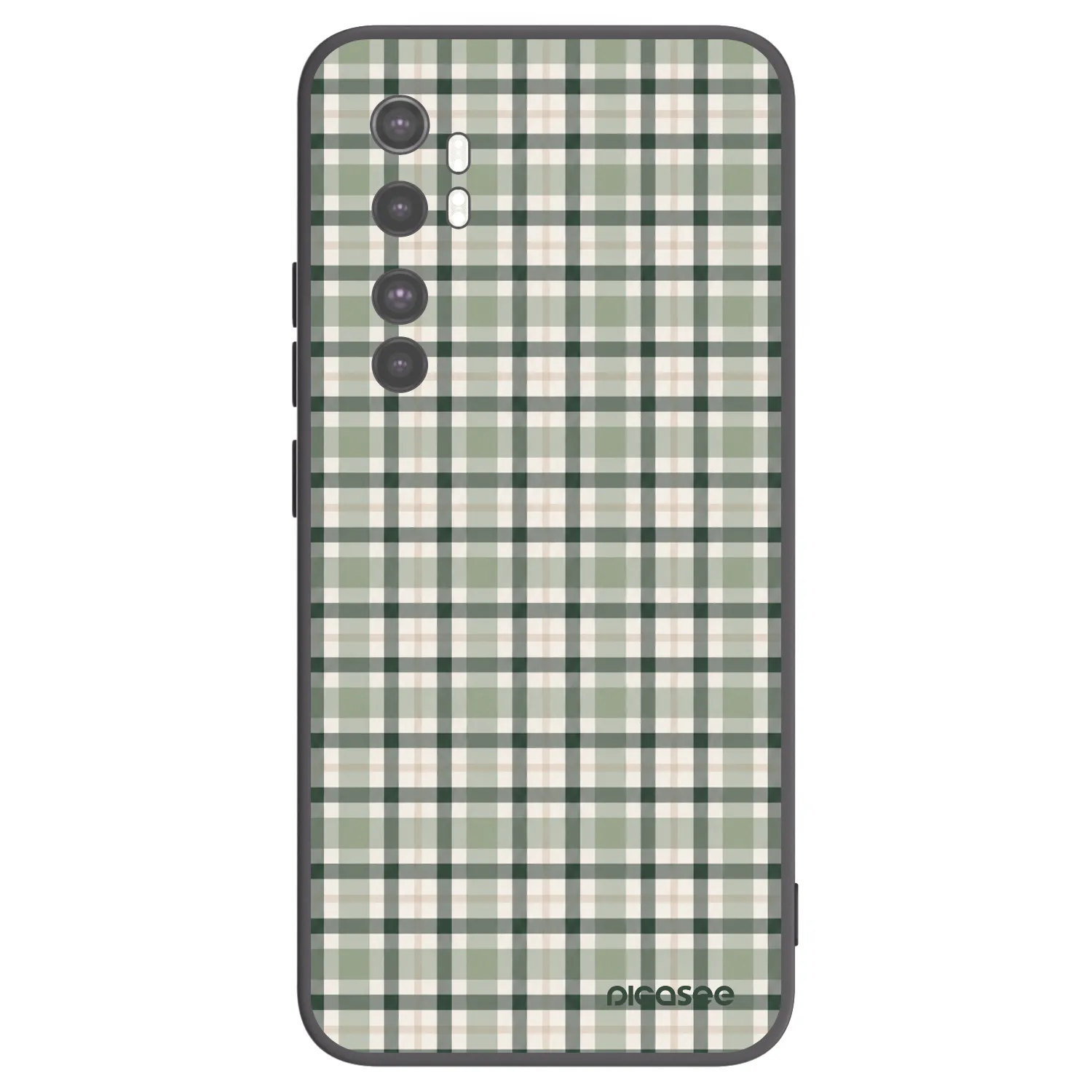 Picasee silikonski črni ovitek za Xiaomi Mi Note 10 Lite - Sage Tartan