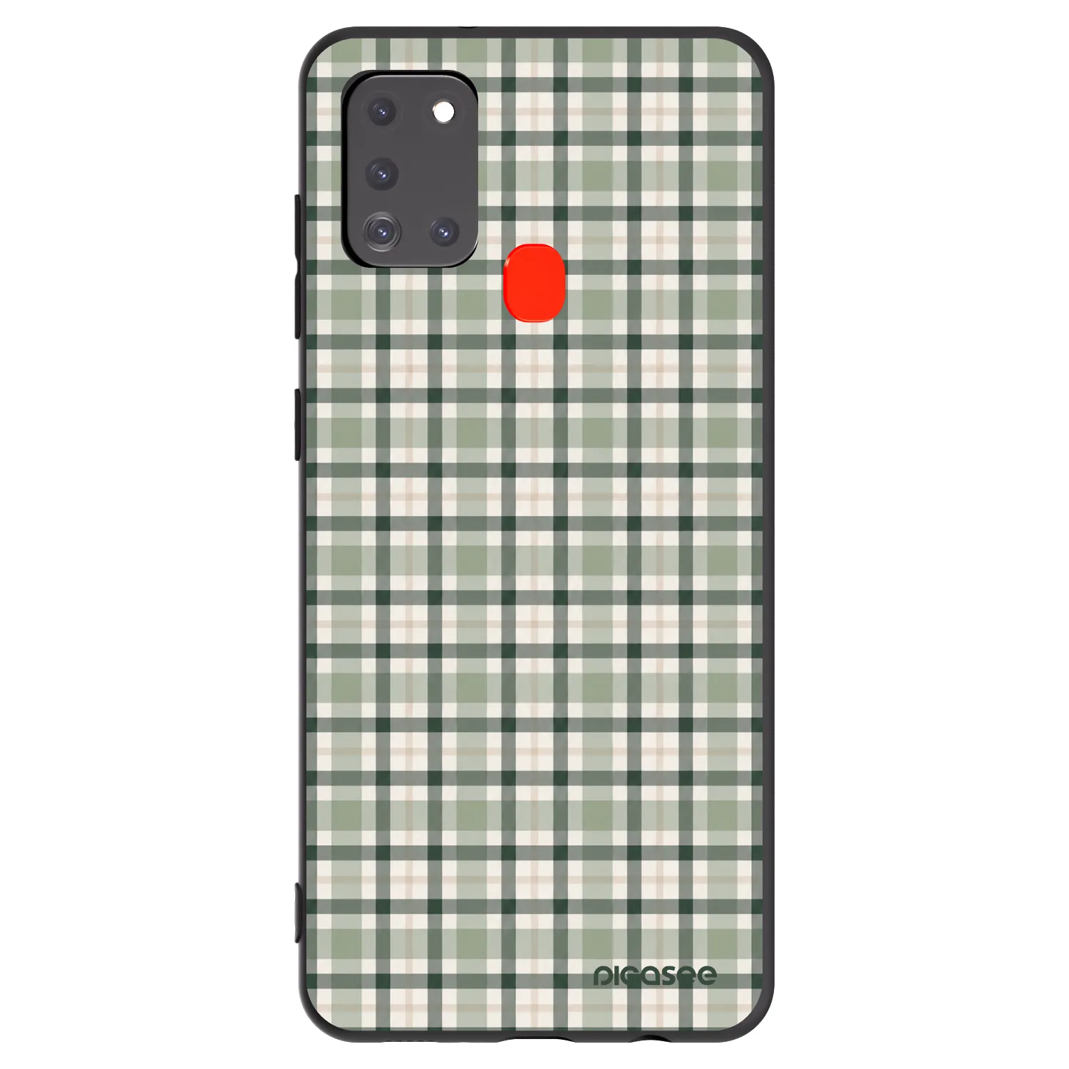 Picasee silikonski črni ovitek za Samsung Galaxy A21s - Sage Tartan