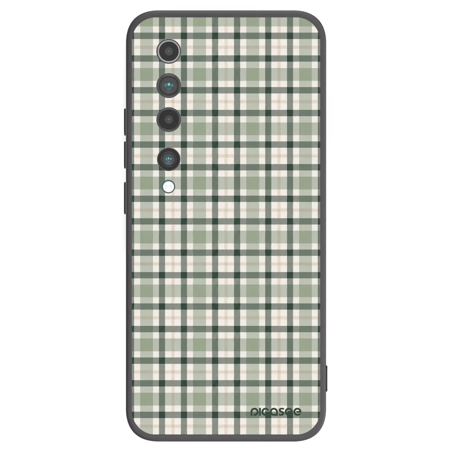 Picasee silikonski črni ovitek za Xiaomi Mi 10 - Sage Tartan