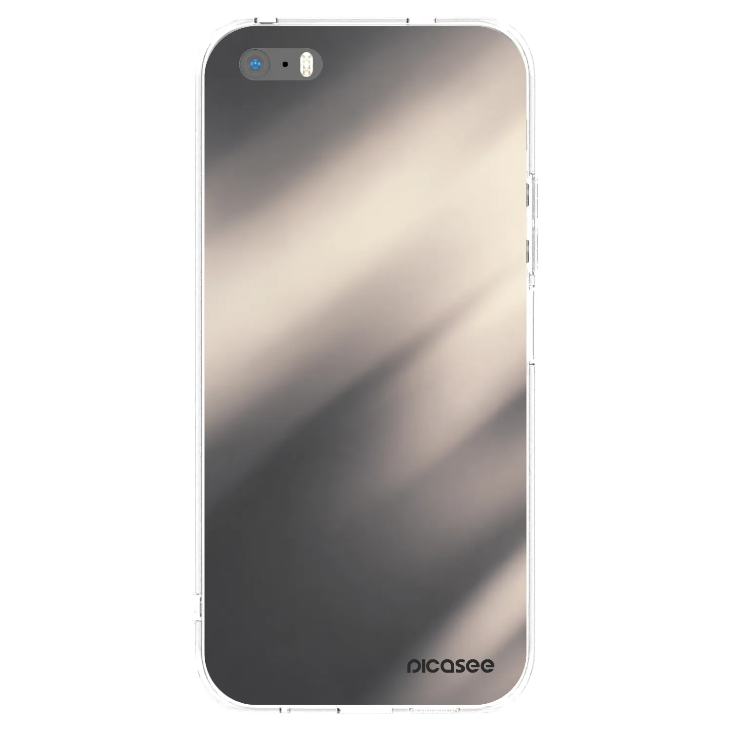 Picasee silikonski prozorni ovitek za Apple iPhone 5/5S/SE - Smoky Beige