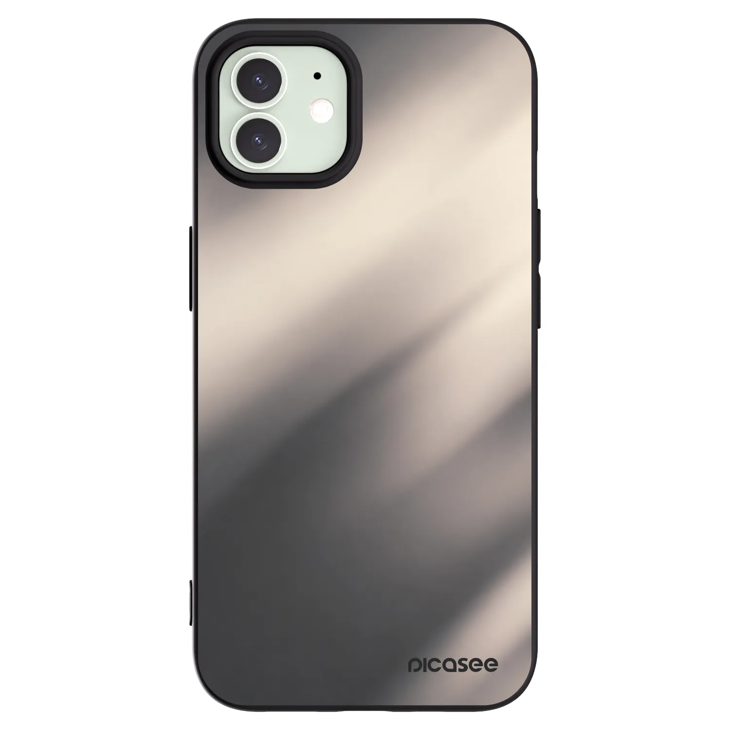 Picasee silikonski črni ovitek za Apple iPhone 12 - Smoky Beige