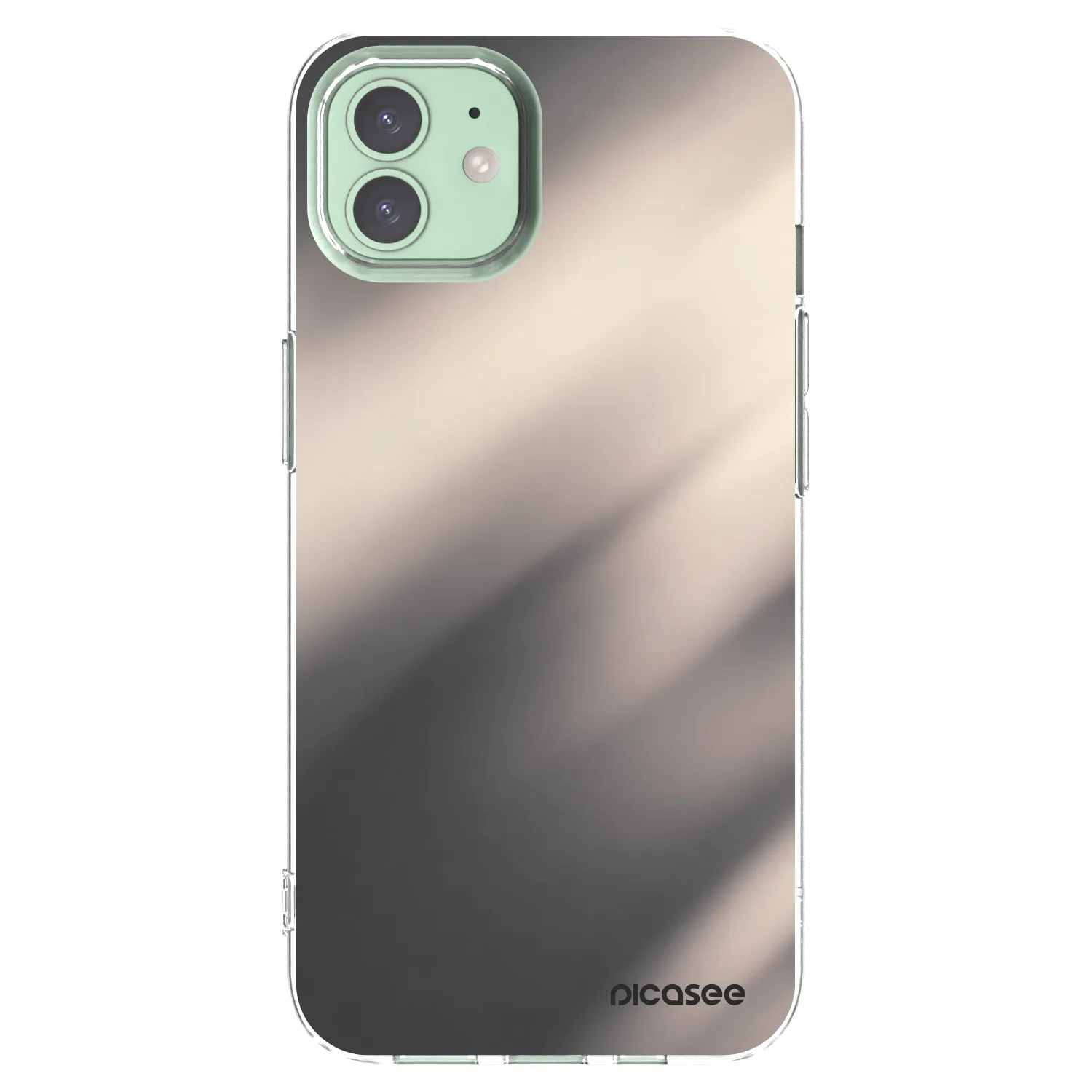 Picasee silikonski prozorni ovitek za Apple iPhone 12 - Smoky Beige
