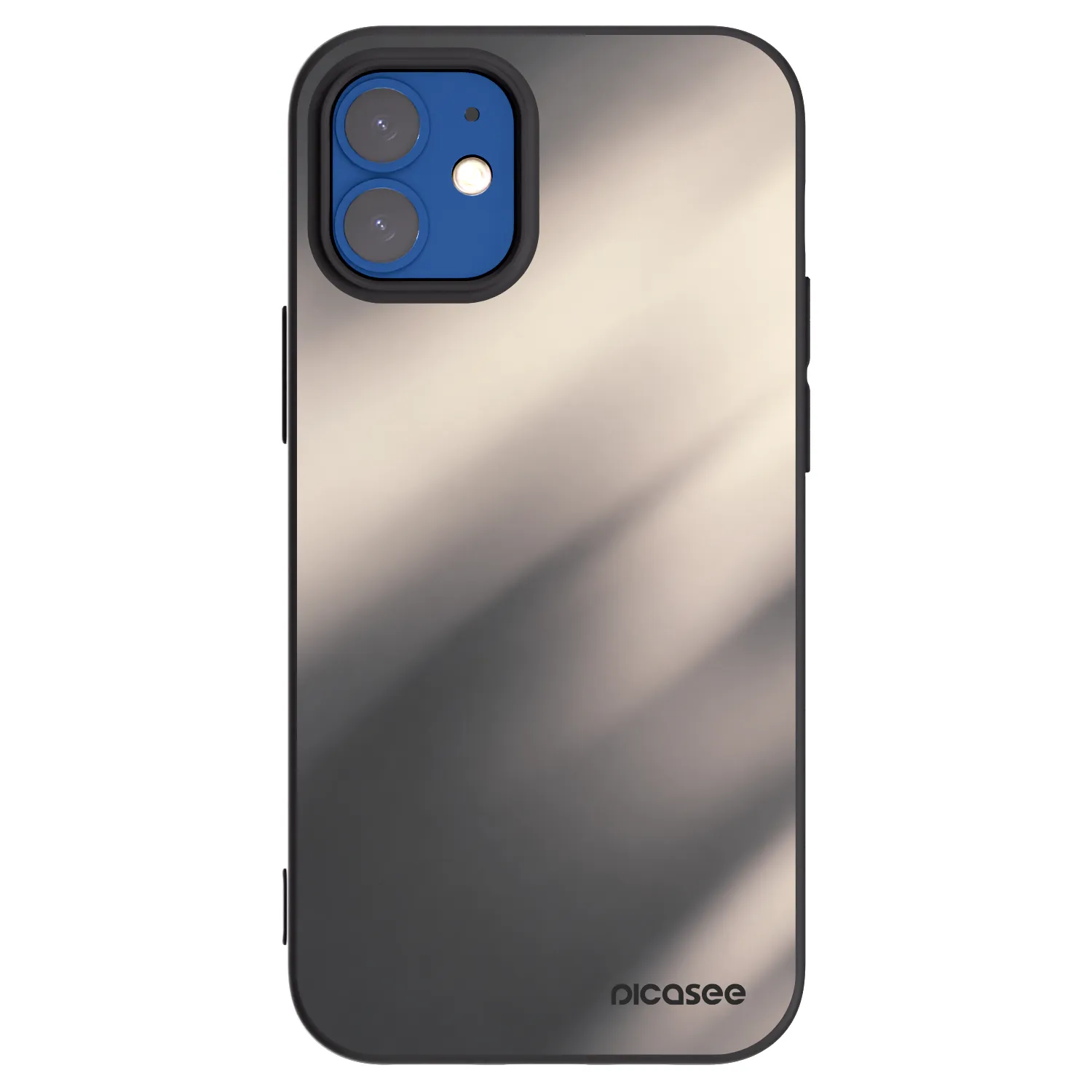 Picasee silikonski črni ovitek za Apple iPhone 12 mini - Smoky Beige