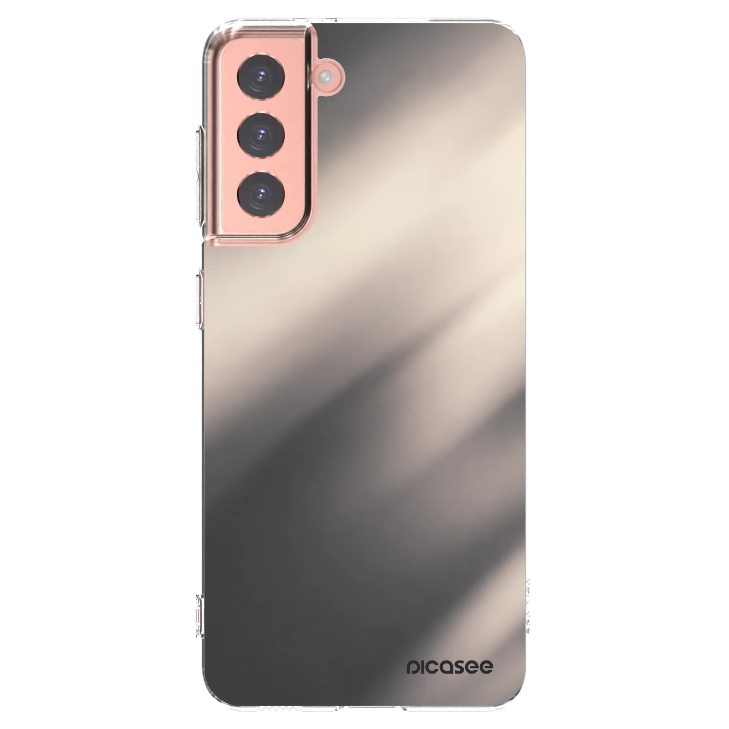 Picasee silikonski prozorni ovitek za Samsung Galaxy S21 5G G991B - Smoky Beige