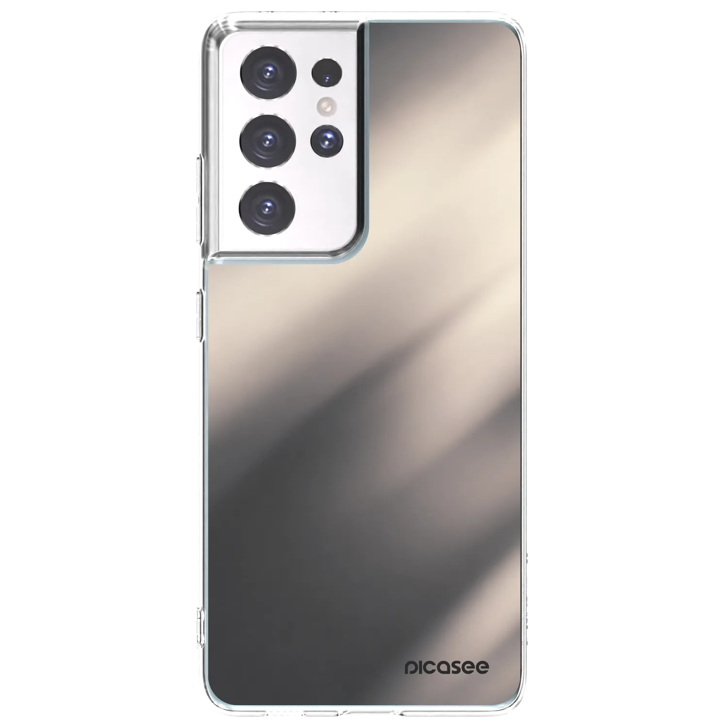 Picasee silikonski prozorni ovitek za Samsung Galaxy S21 Ultra 5G G998B - Smoky Beige