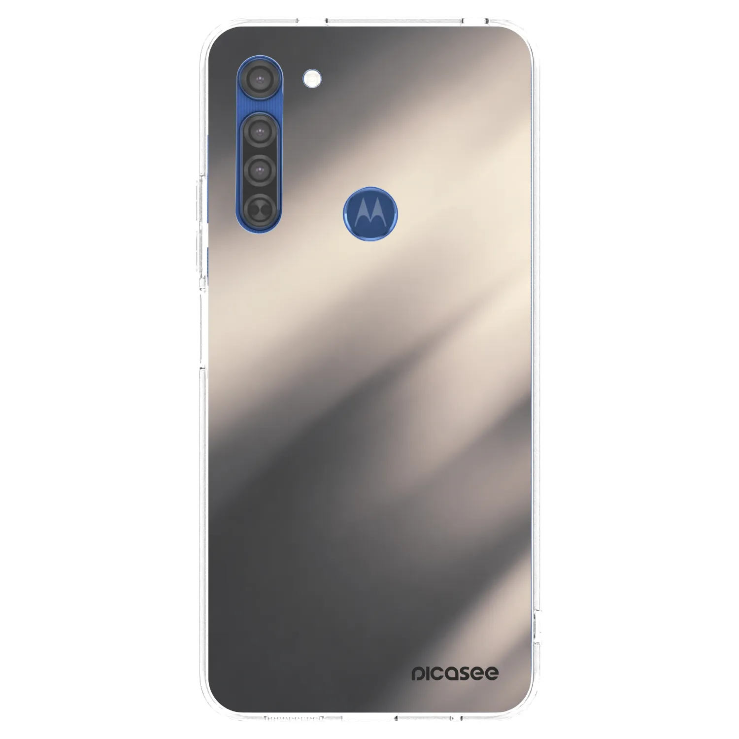 Picasee silikonski prozorni ovitek za Motorola Moto G8 - Smoky Beige