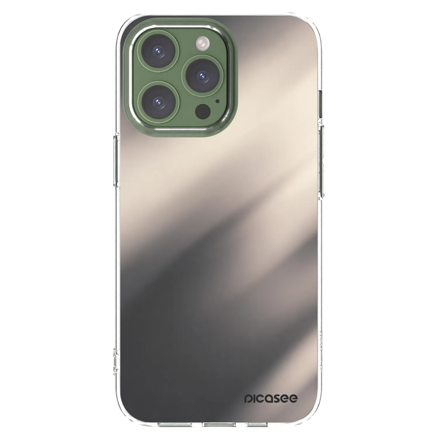 Picasee silikonski prozorni ovitek za Apple iPhone 13 Pro - Smoky Beige