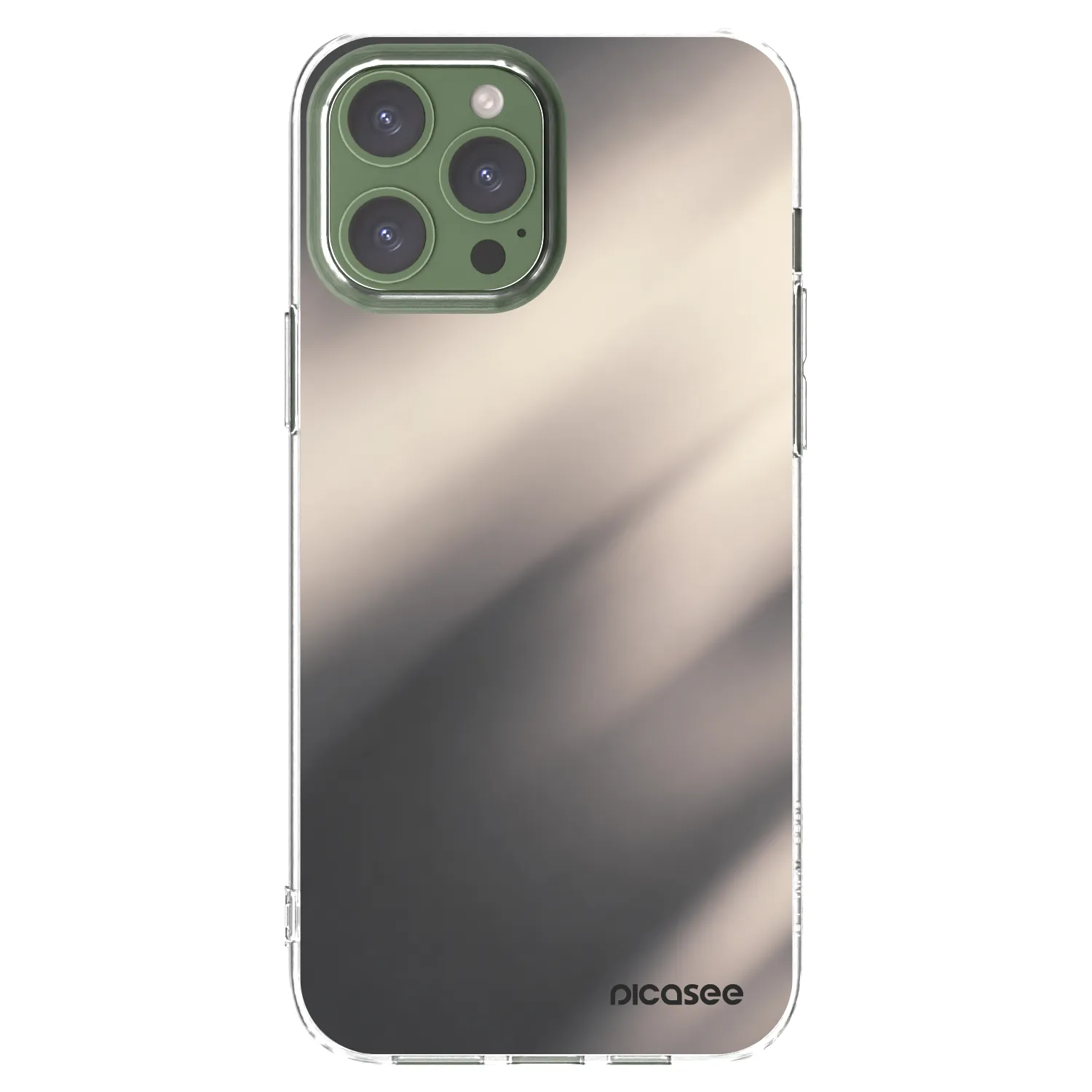 Picasee silikonski prozorni ovitek za Apple iPhone 13 Pro Max - Smoky Beige