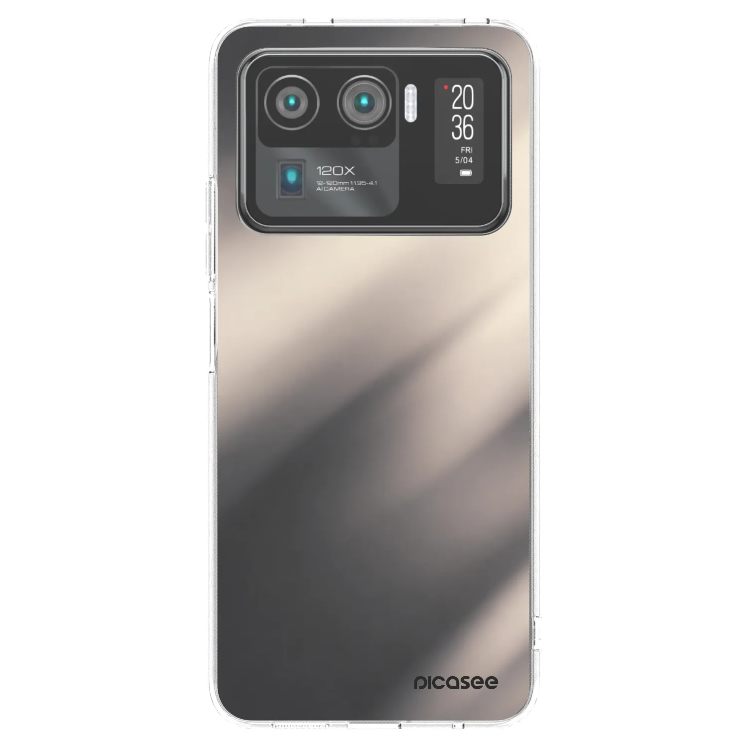 Picasee silikonski prozorni ovitek za Xiaomi Mi 11 Ultra - Smoky Beige