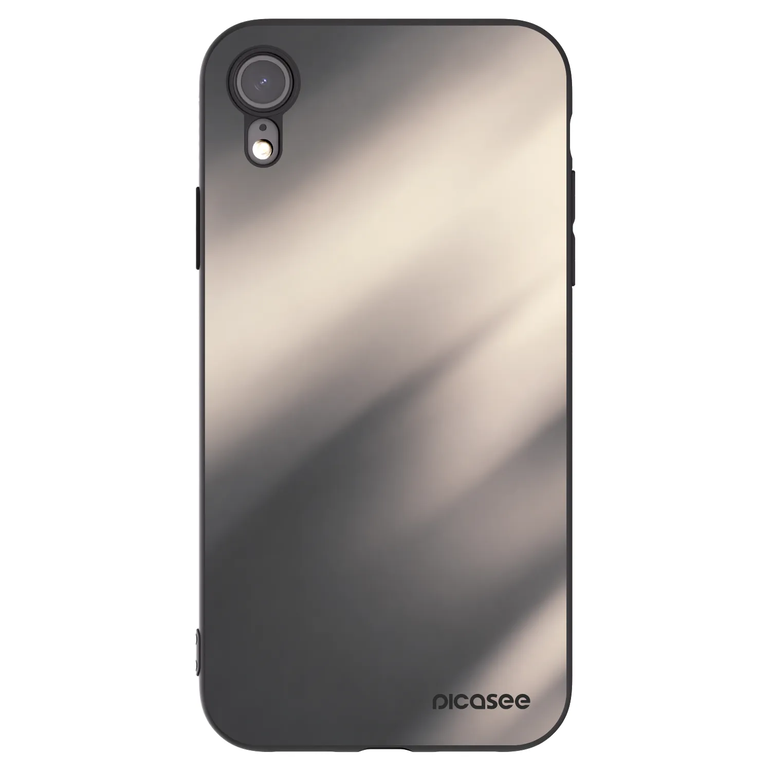 Picasee silikonski črni ovitek za Apple iPhone XR - Smoky Beige
