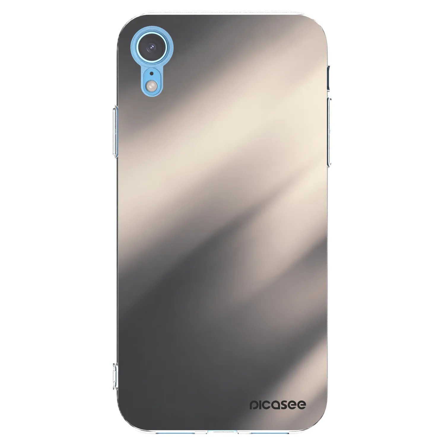 Picasee silikonski prozorni ovitek za Apple iPhone XR - Smoky Beige