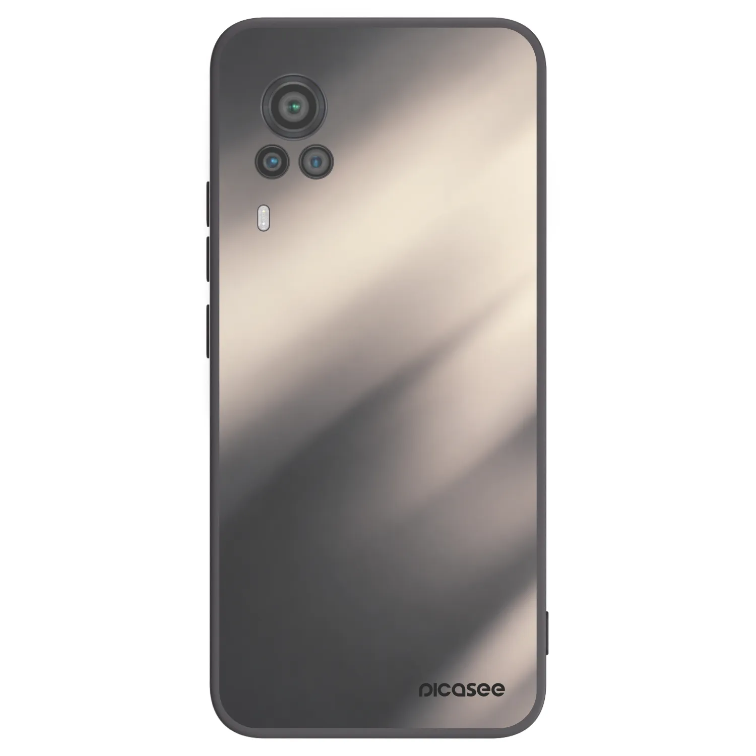 Picasee silikonski črni ovitek za Vivo X60 Pro 5G - Smoky Beige