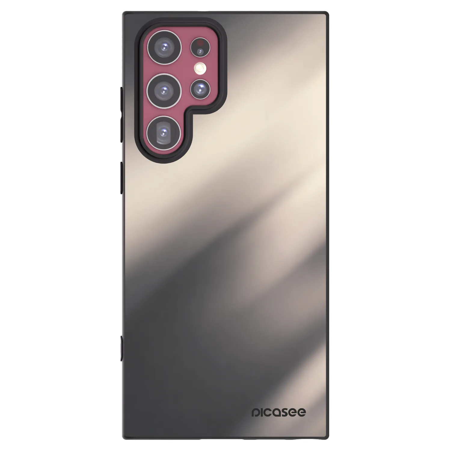 Picasee silikonski črni ovitek za Samsung Galaxy S22 Ultra 5G - Smoky Beige