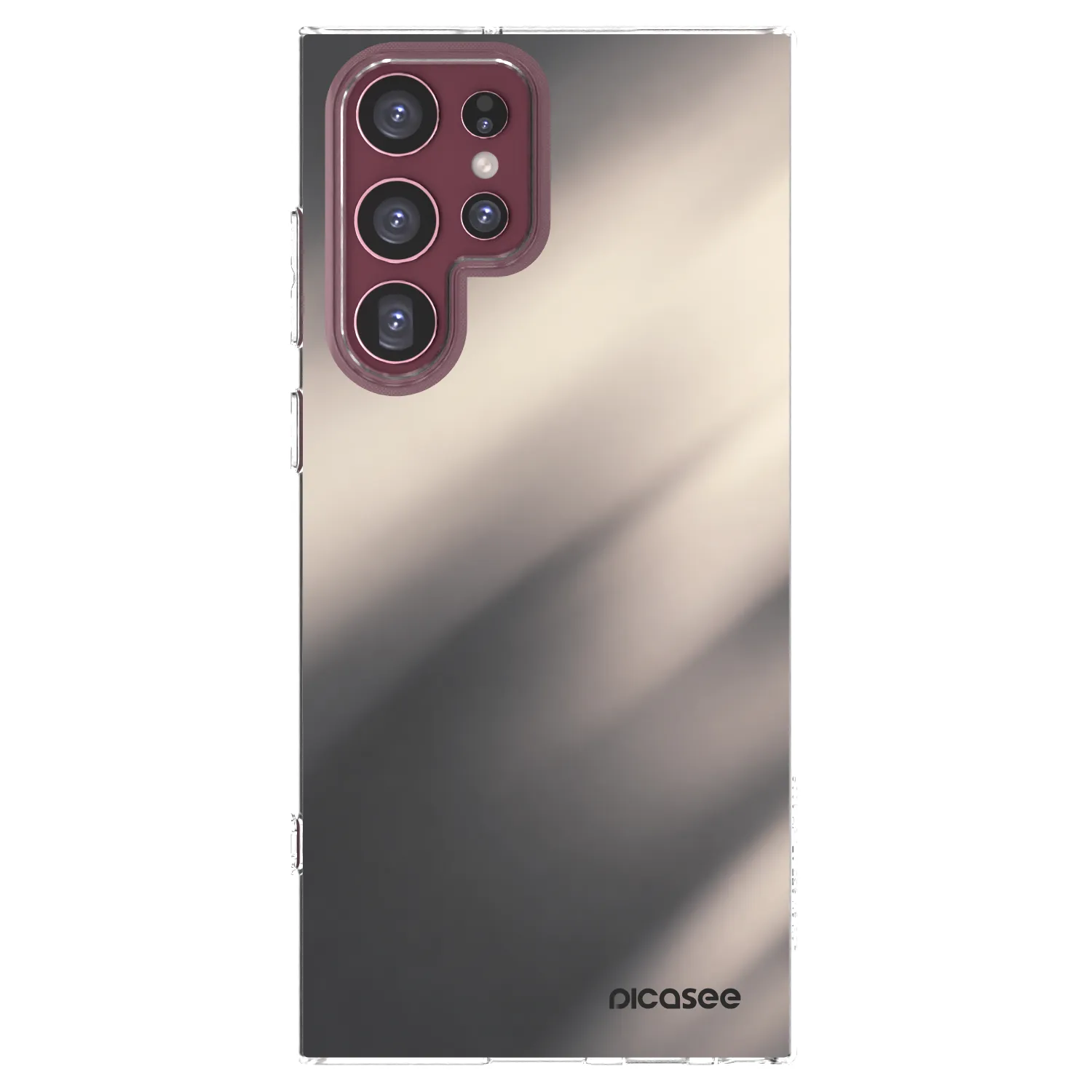 Picasee silikonski prozorni ovitek za Samsung Galaxy S22 Ultra 5G - Smoky Beige