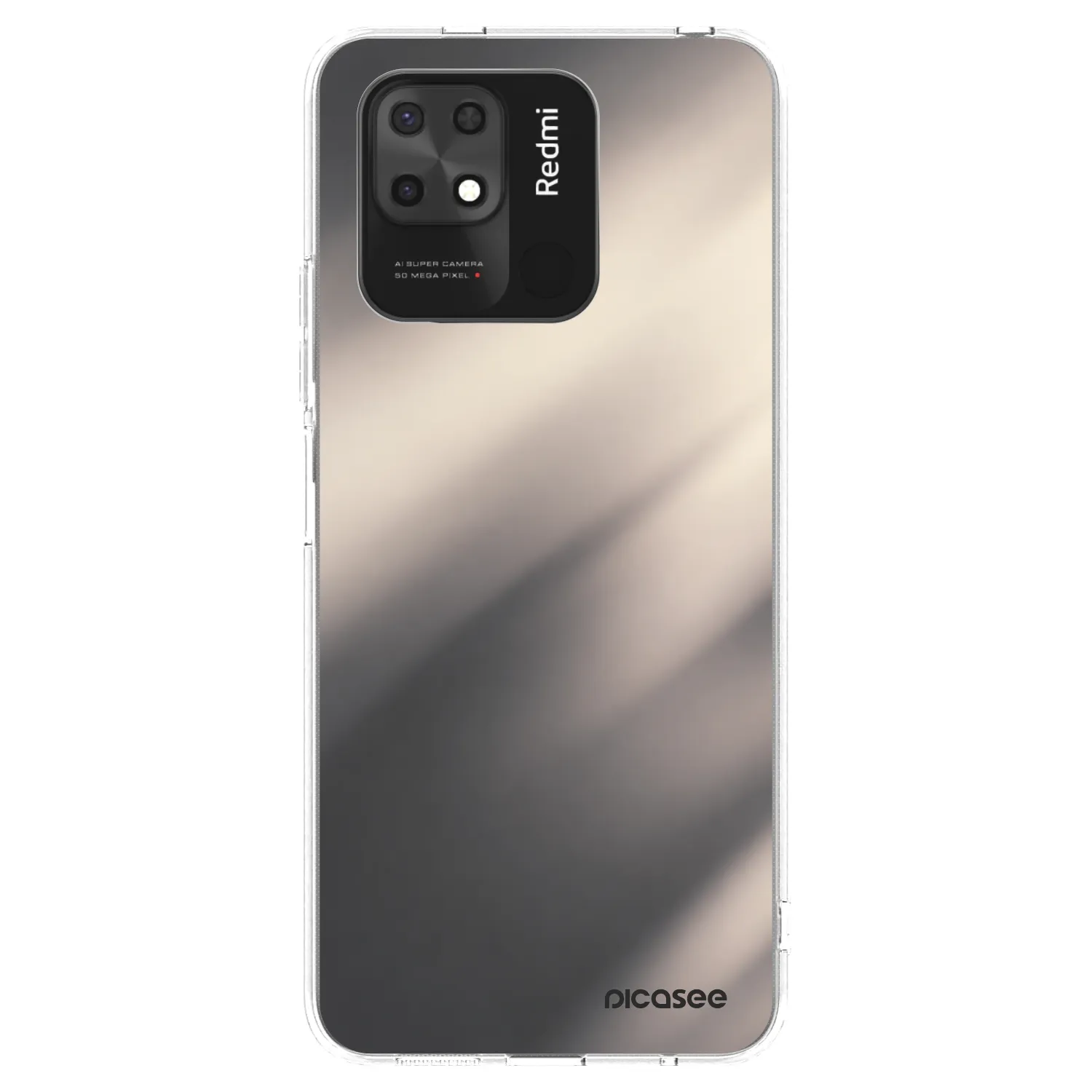 Picasee silikonski prozorni ovitek za Xiaomi Redmi 10C - Smoky Beige