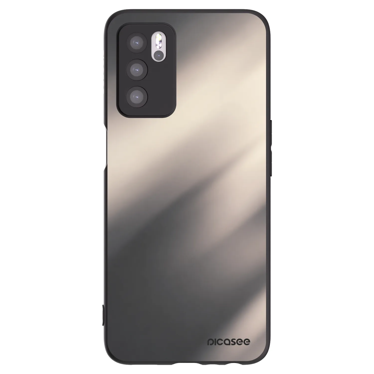 Picasee silikonski črni ovitek za OPPO A16s - Smoky Beige