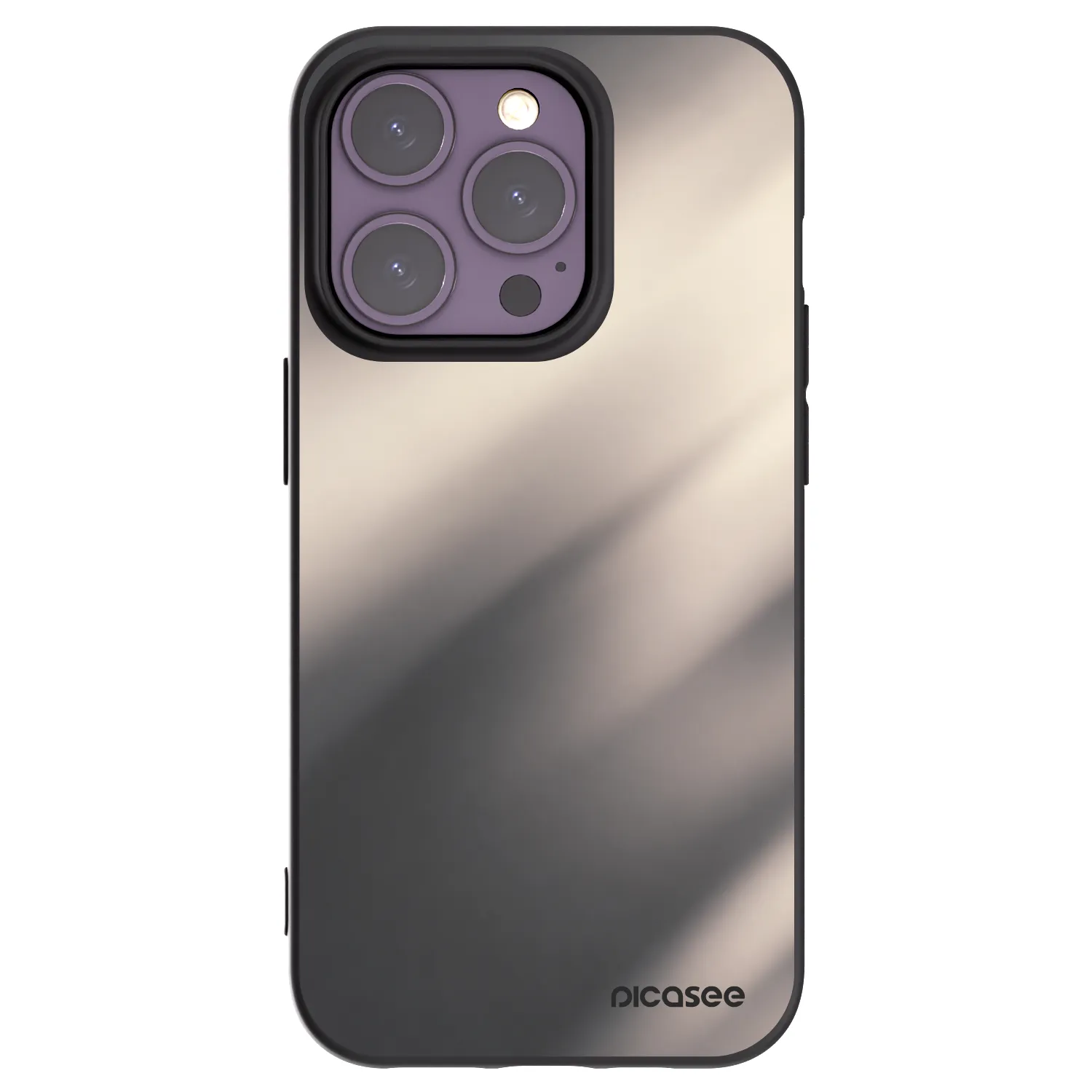 Picasee silikonski črni ovitek za Apple iPhone 14 Pro - Smoky Beige