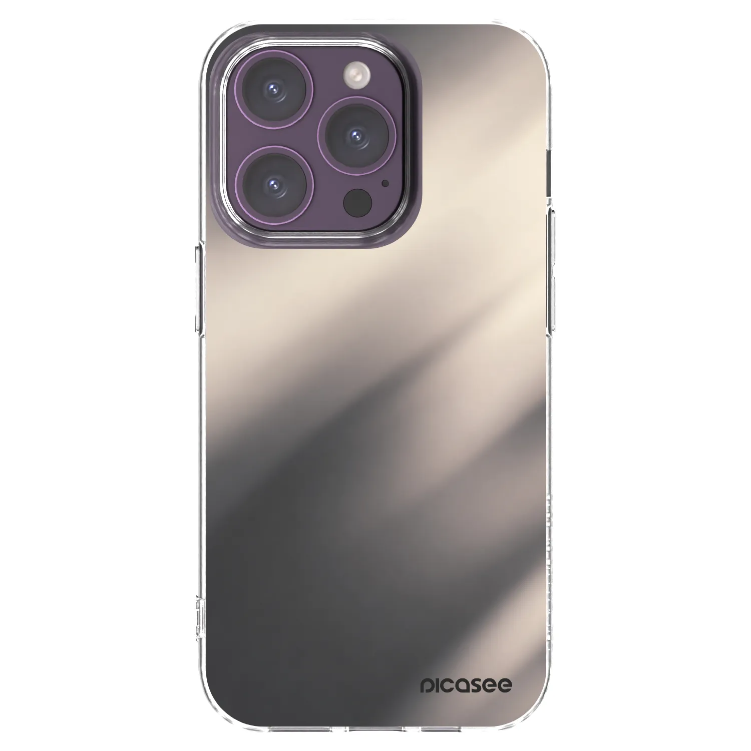 Picasee silikonski prozorni ovitek za Apple iPhone 14 Pro - Smoky Beige