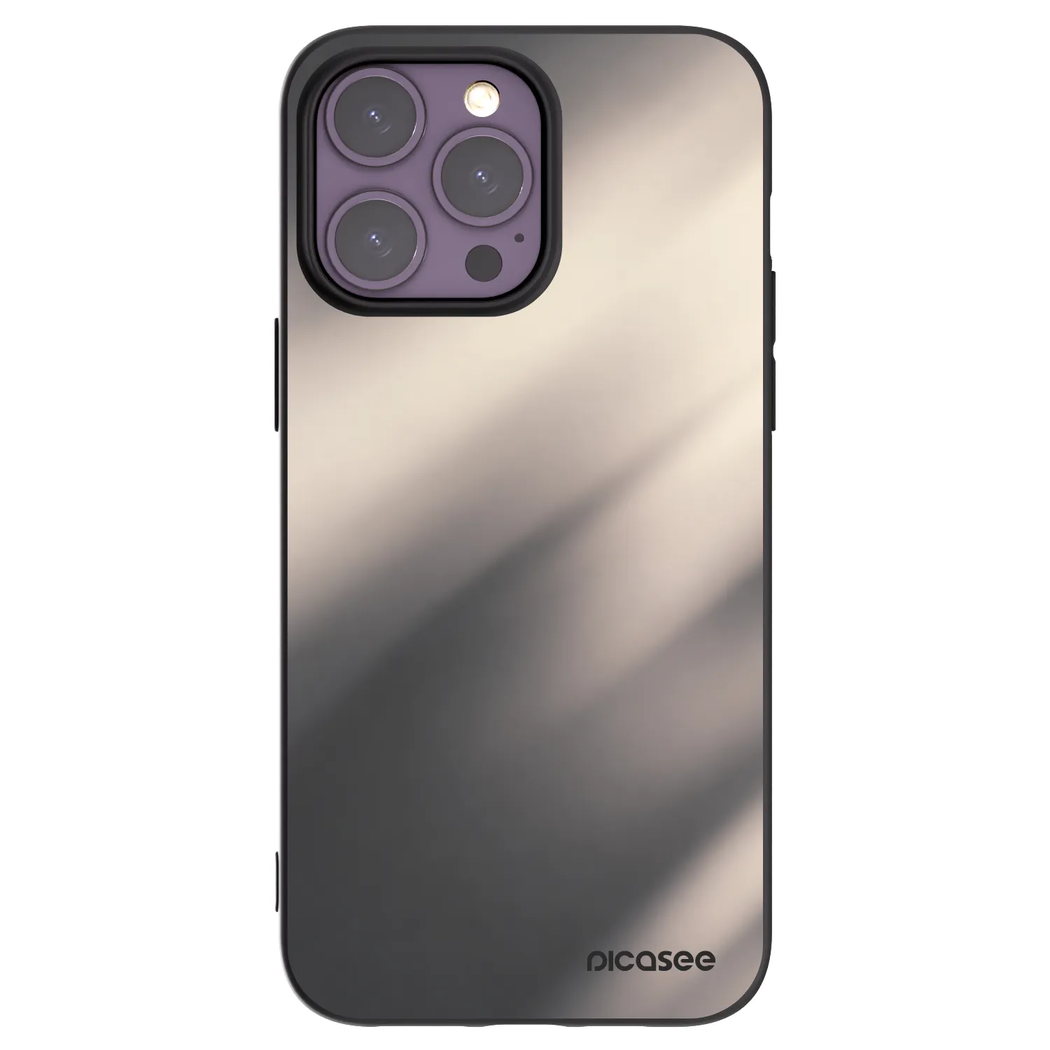 Picasee silikonski črni ovitek za Apple iPhone 14 Pro Max - Smoky Beige