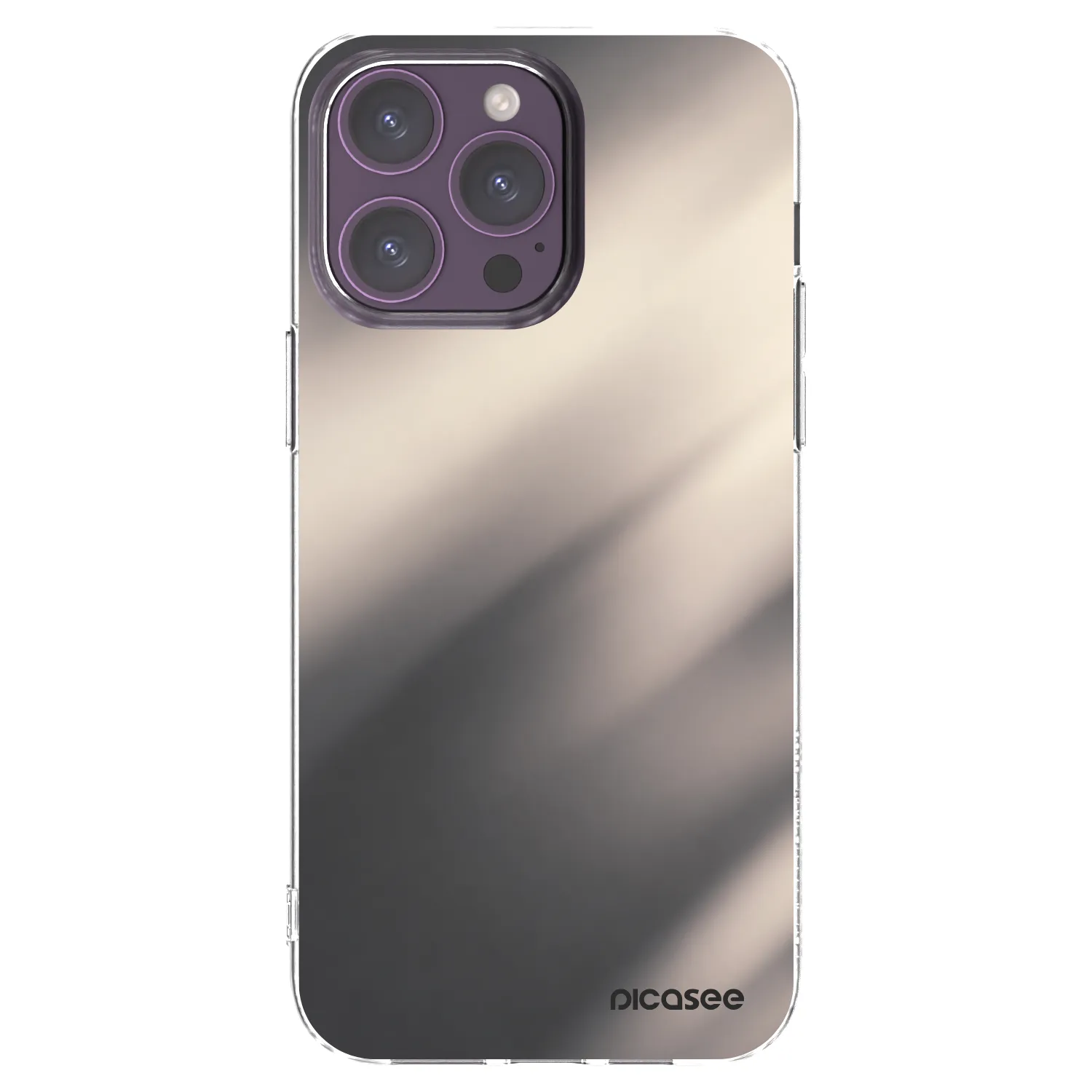 Picasee silikonski prozorni ovitek za Apple iPhone 14 Pro Max - Smoky Beige