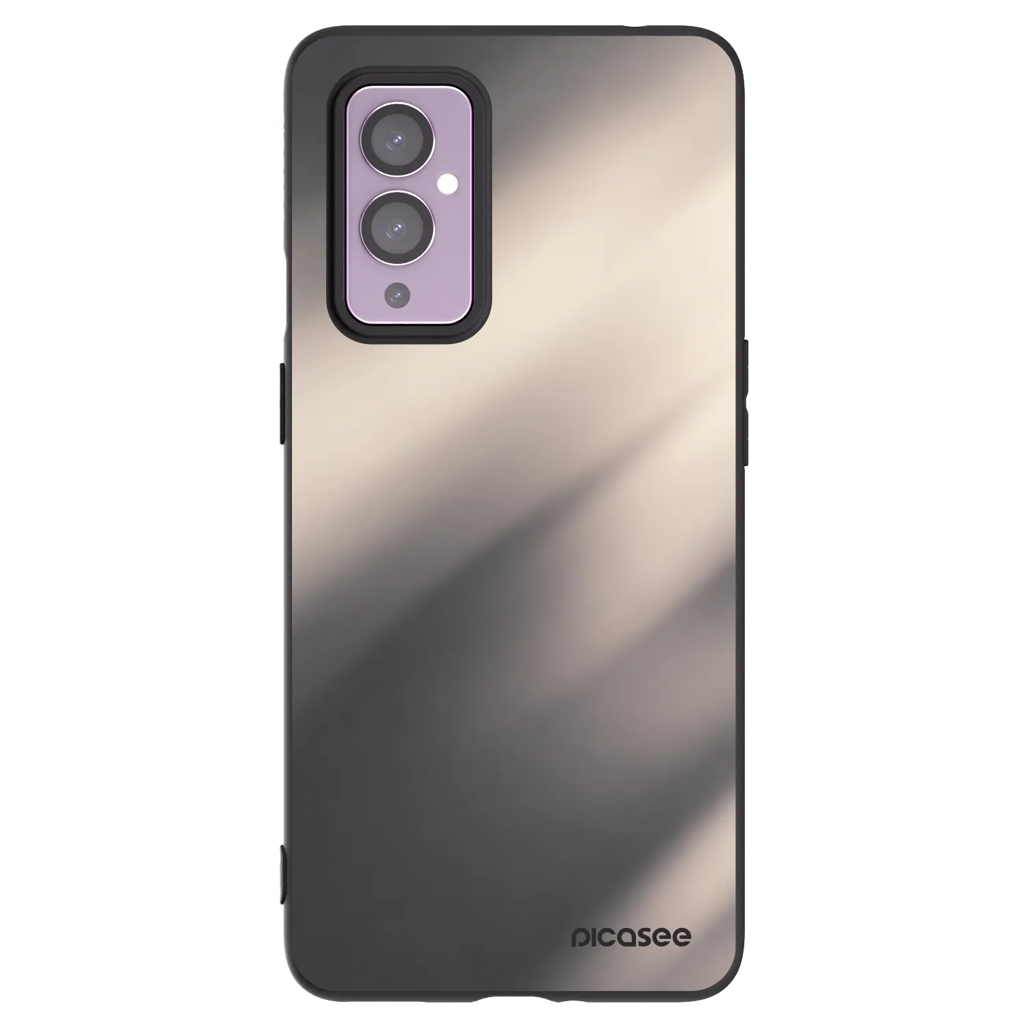 Picasee silikonski črni ovitek za OnePlus 9 - Smoky Beige