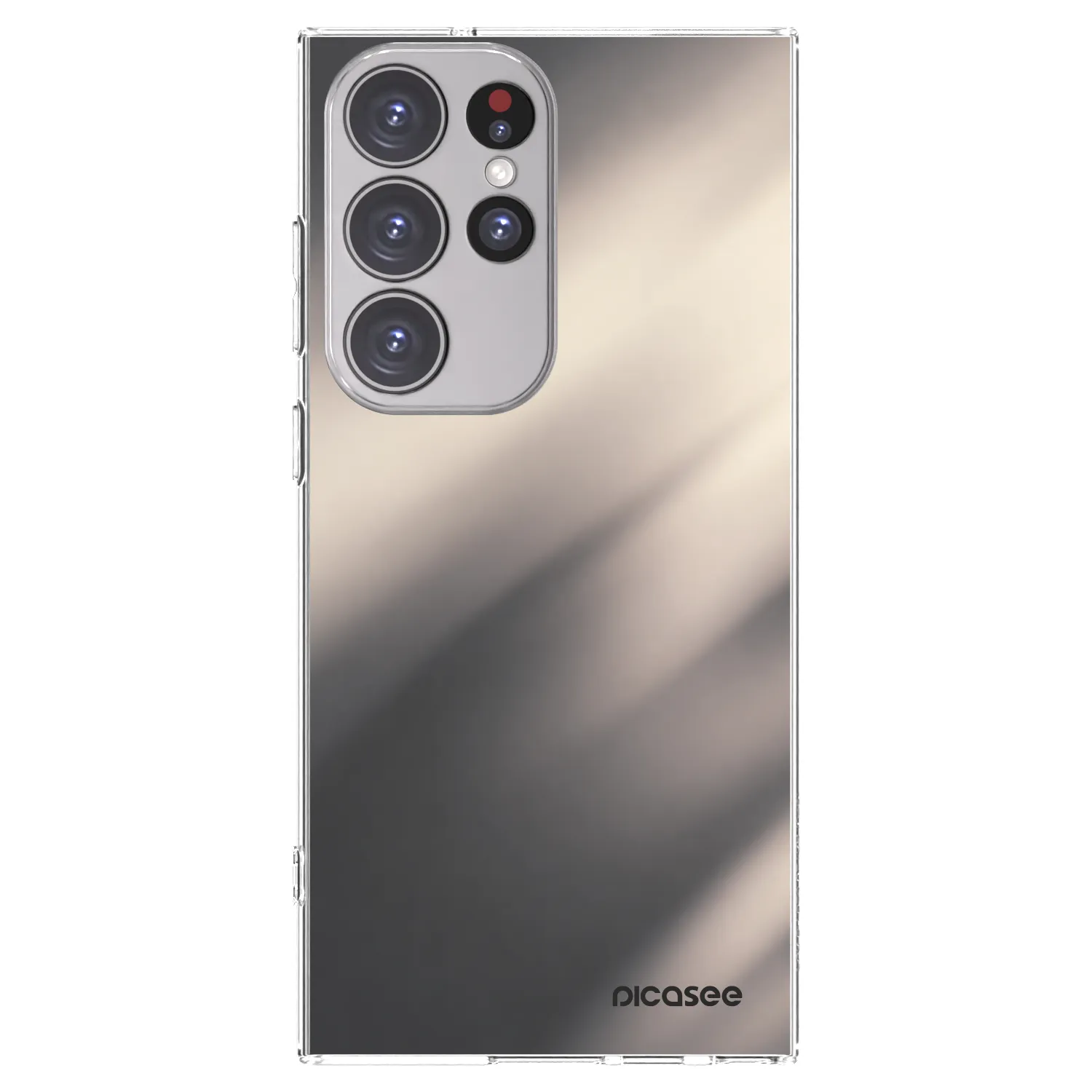 Picasee silikonski prozorni ovitek za Samsung Galaxy S23 Ultra 5G - Smoky Beige