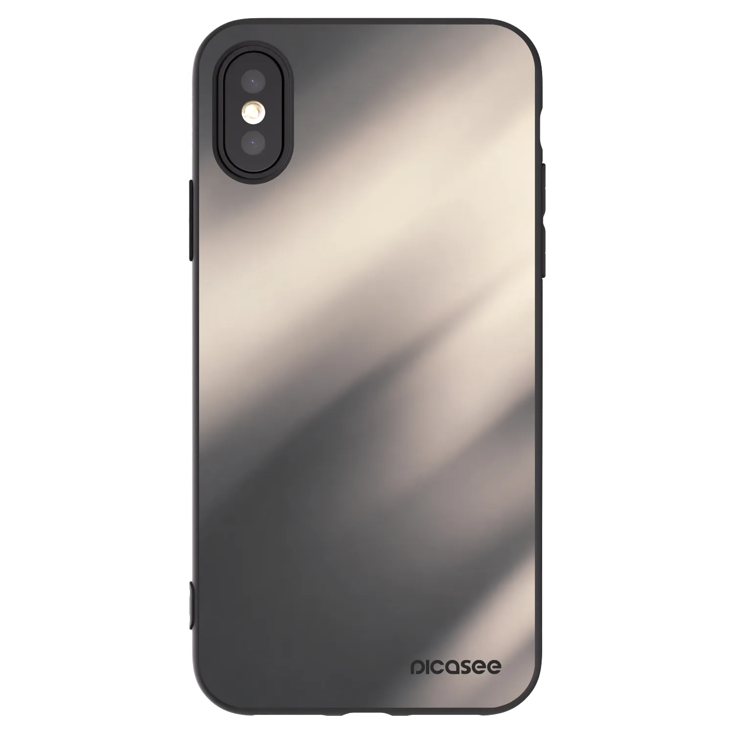 Picasee silikonski črni ovitek za Apple iPhone X/XS - Smoky Beige