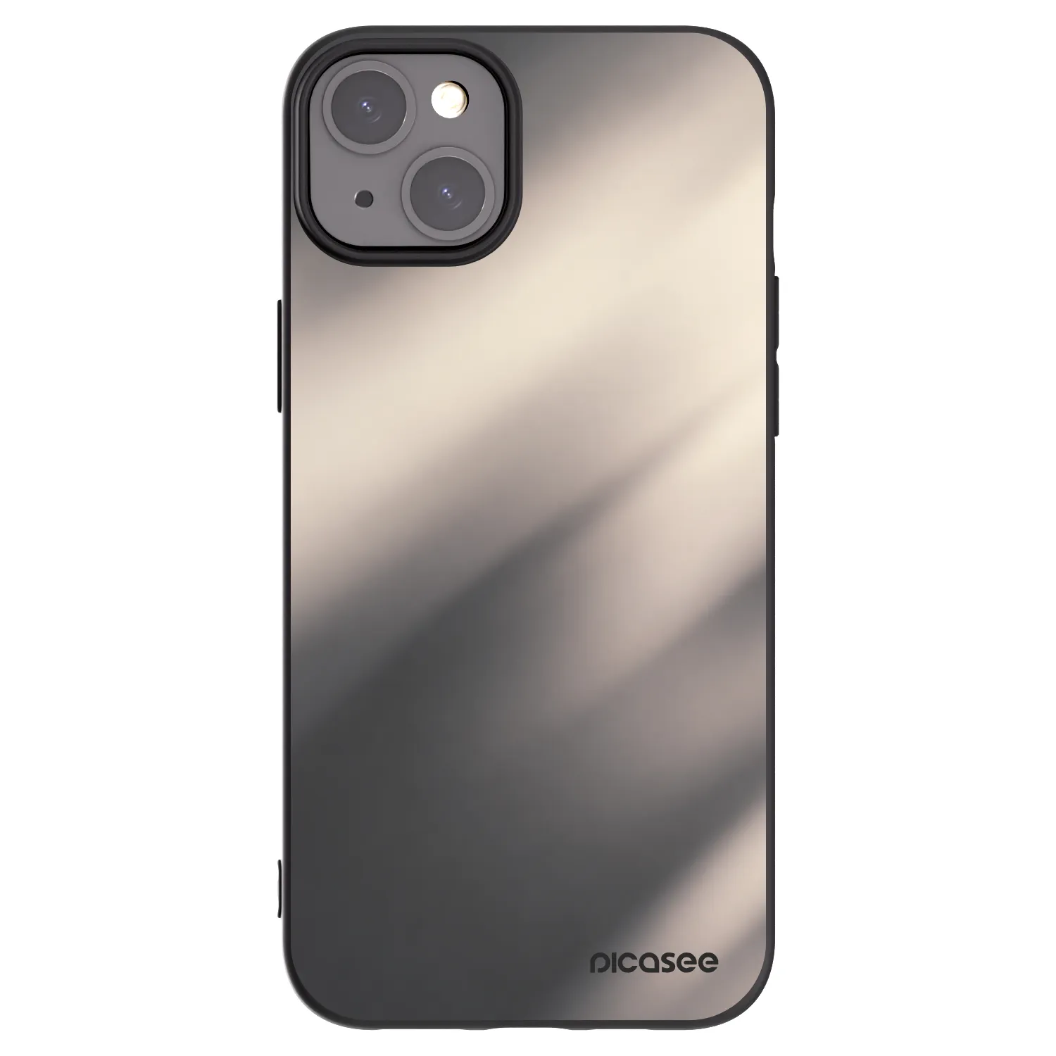 Picasee silikonski črni ovitek za Apple iPhone 15 Plus - Smoky Beige