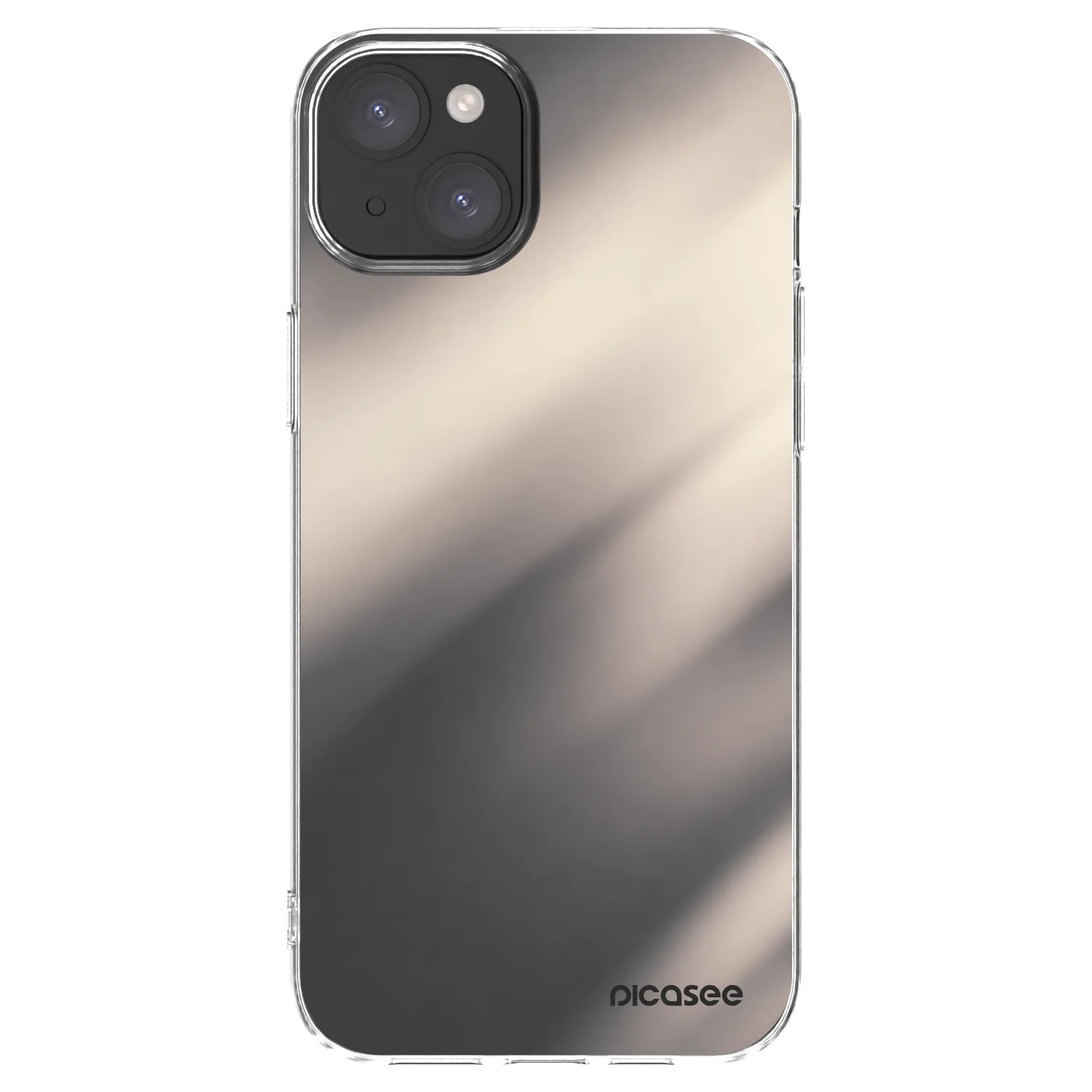 Picasee silikonski prozorni ovitek za Apple iPhone 15 Plus - Smoky Beige