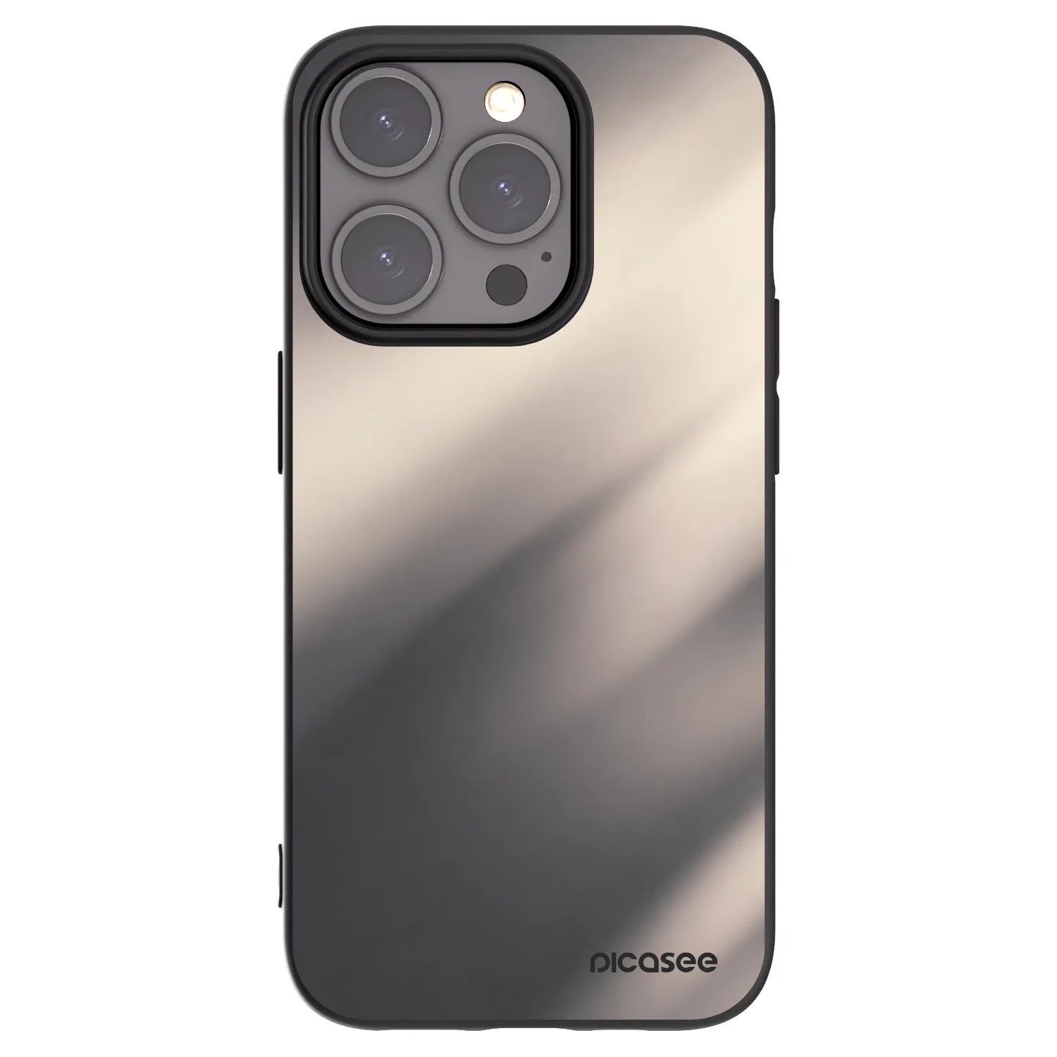 Picasee silikonski črni ovitek za Apple iPhone 15 Pro - Smoky Beige