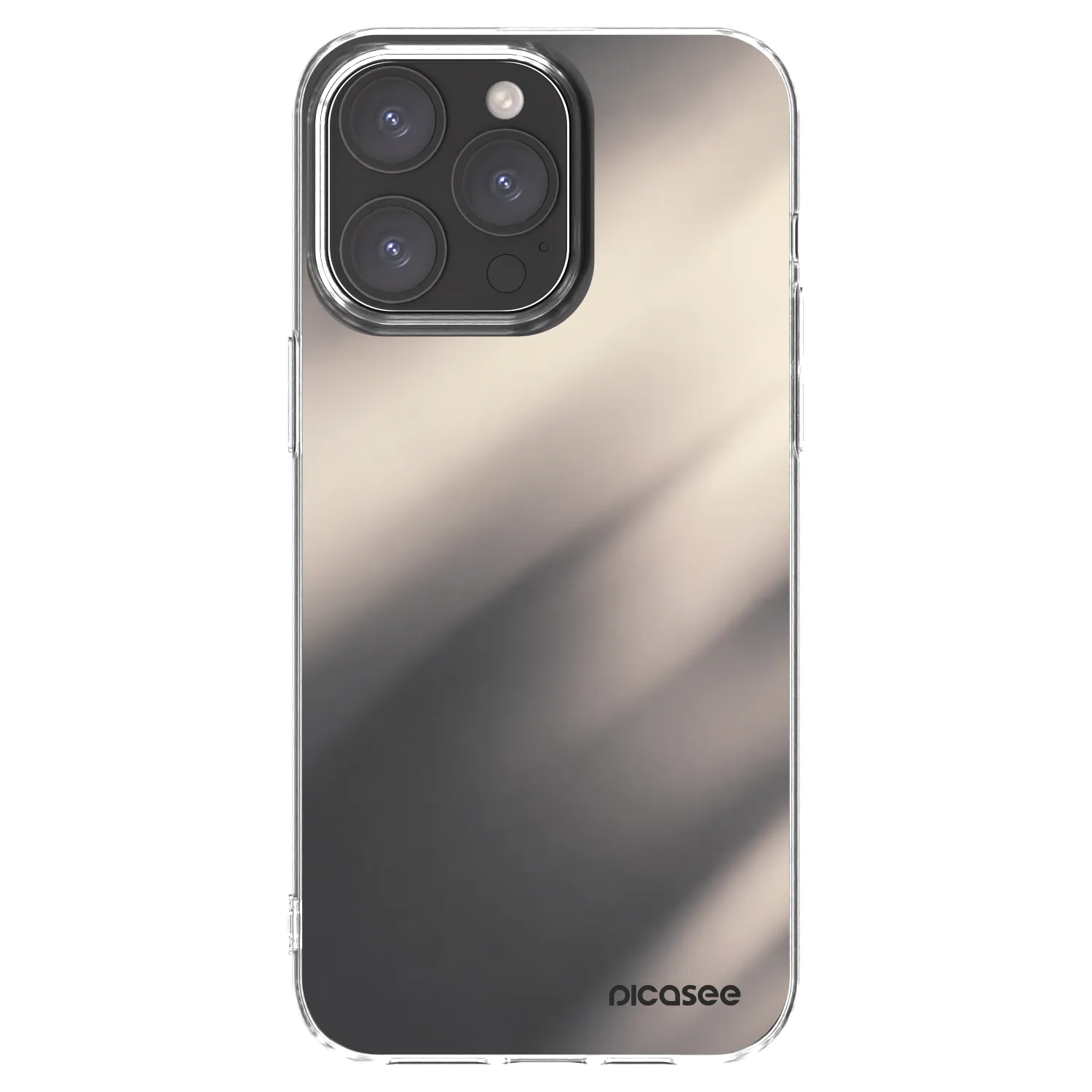 Picasee silikonski prozorni ovitek za Apple iPhone 15 Pro Max - Smoky Beige