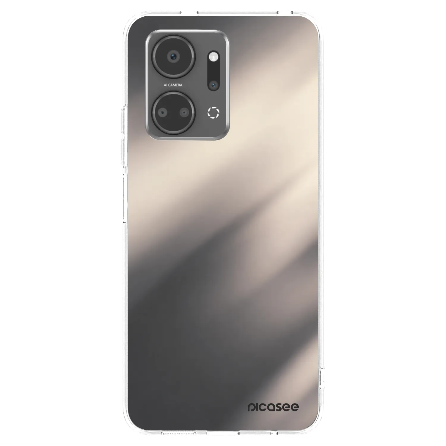 Picasee silikonski prozorni ovitek za Honor X7a - Smoky Beige