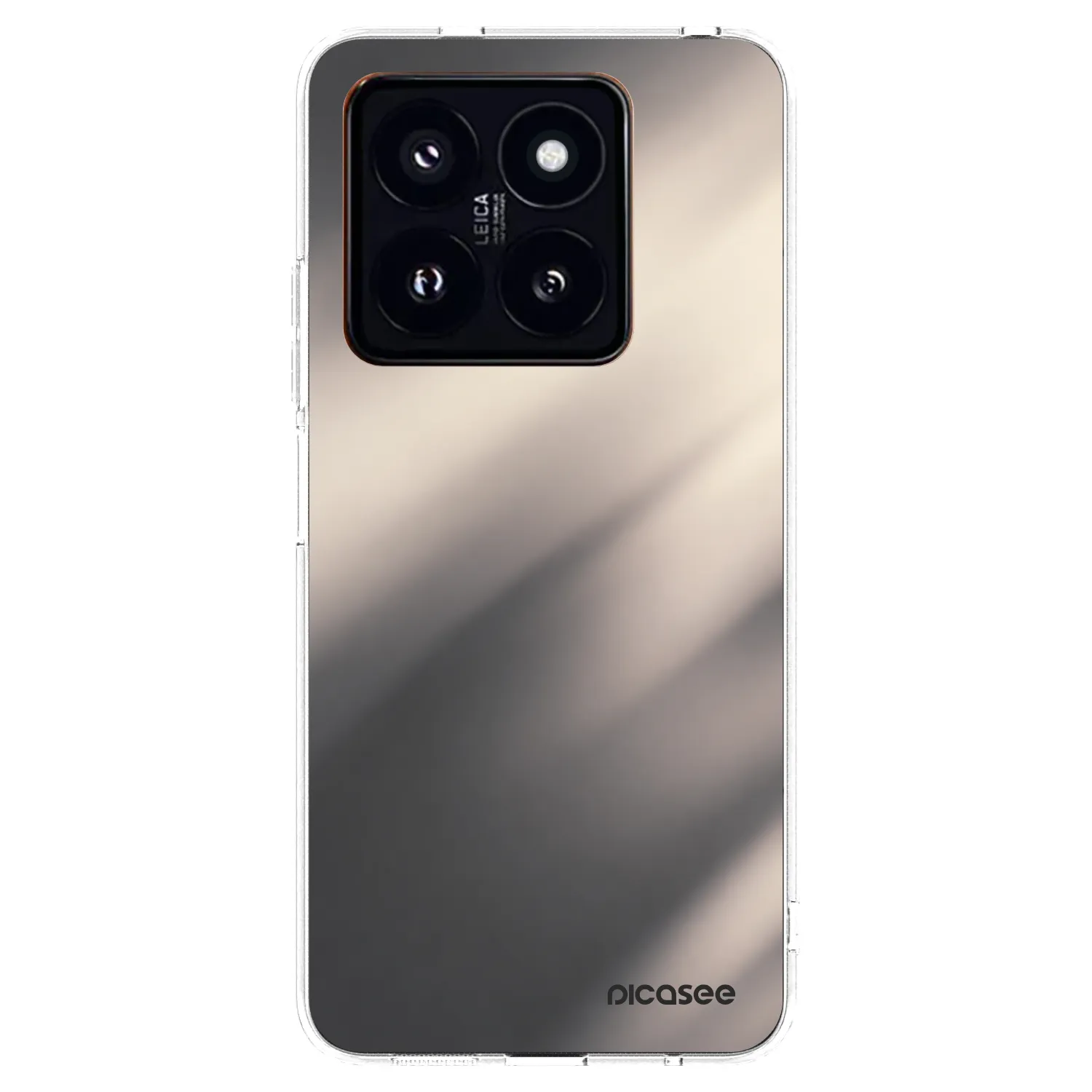 Picasee silikonski prozorni ovitek za Xiaomi 14 Pro - Smoky Beige