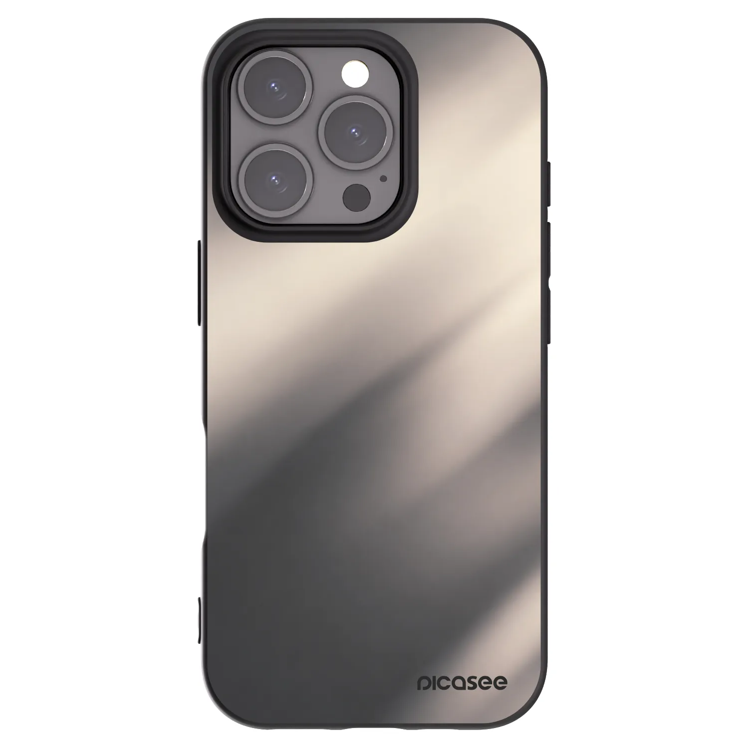 Picasee silikonski črni ovitek za Apple iPhone 16 Pro - Smoky Beige