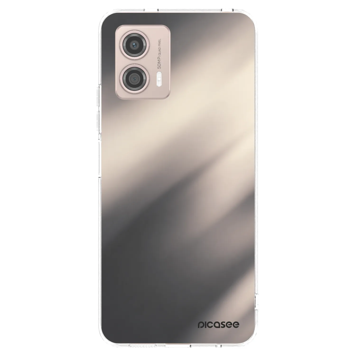 Picasee silikonski prozorni ovitek za Motorola Moto G53 5G - Smoky Beige