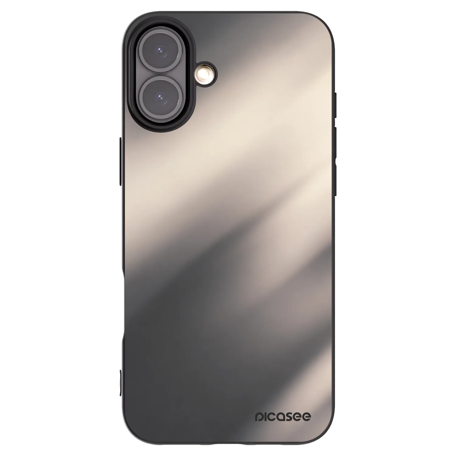 Picasee silikonski črni ovitek za Apple iPhone 16 Plus - Smoky Beige