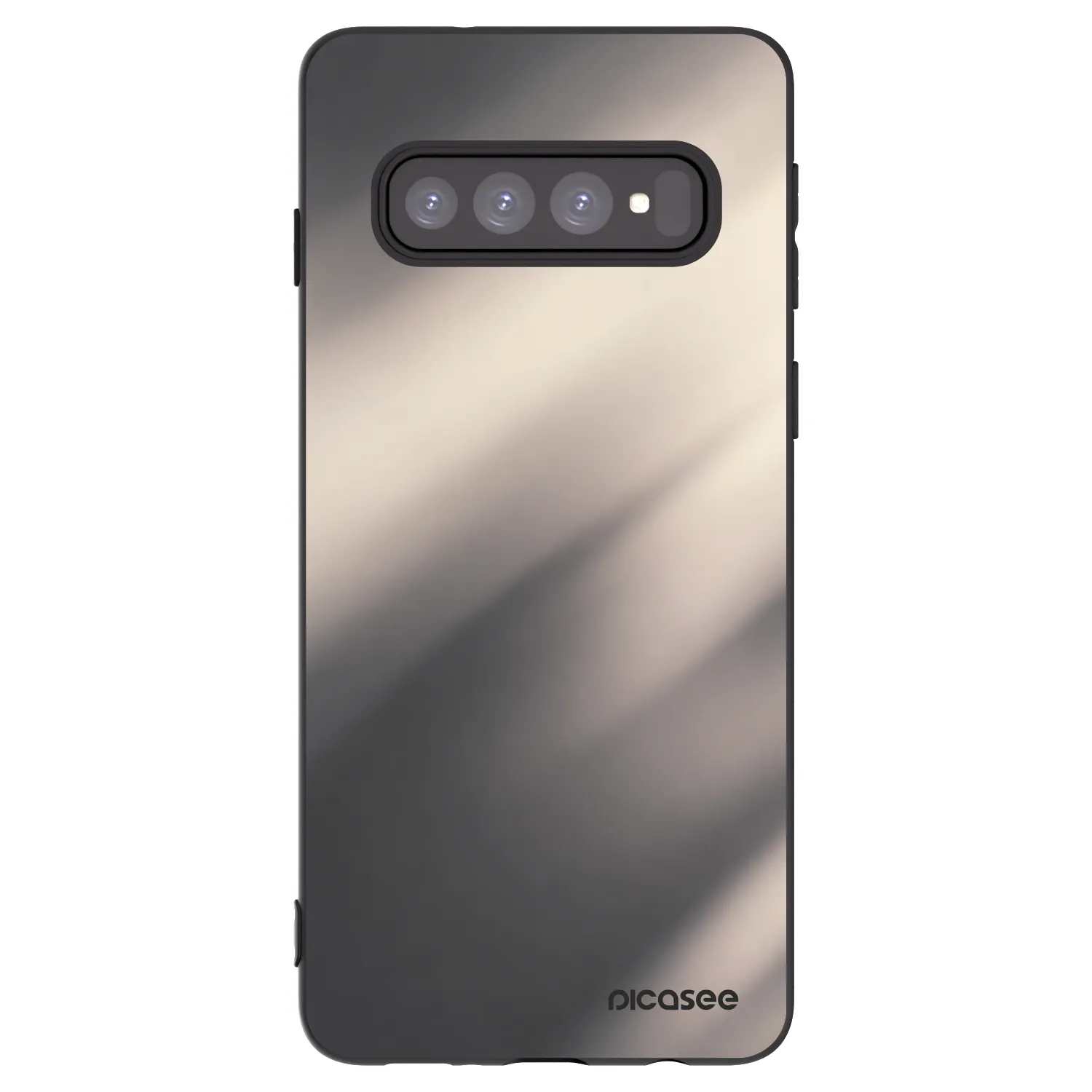 Picasee silikonski črni ovitek za Samsung Galaxy S10 G973 - Smoky Beige