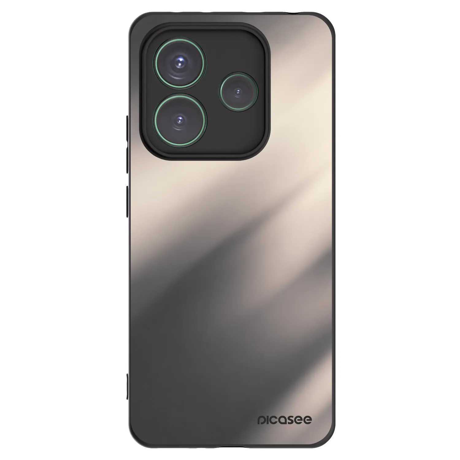 Picasee silikonski črni ovitek za Xiaomi Redmi Note 14 5G - Smoky Beige