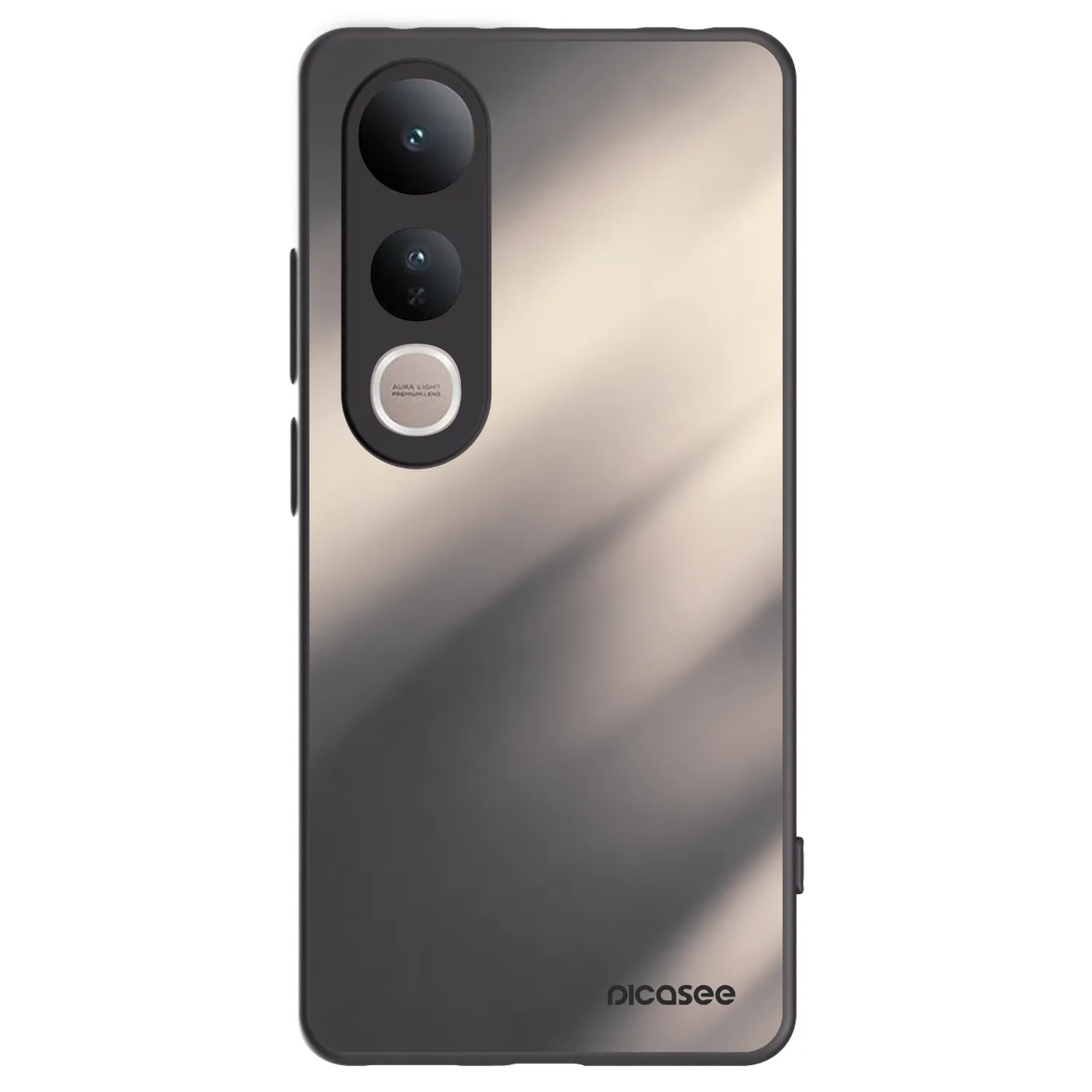 Picasee silikonski črni ovitek za Vivo V50 Lite 5G - Smoky Beige