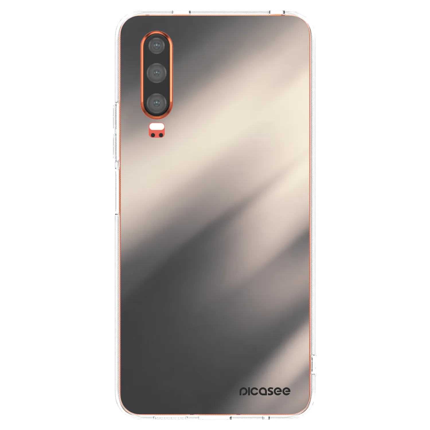Picasee silikonski prozorni ovitek za Huawei P30 - Smoky Beige