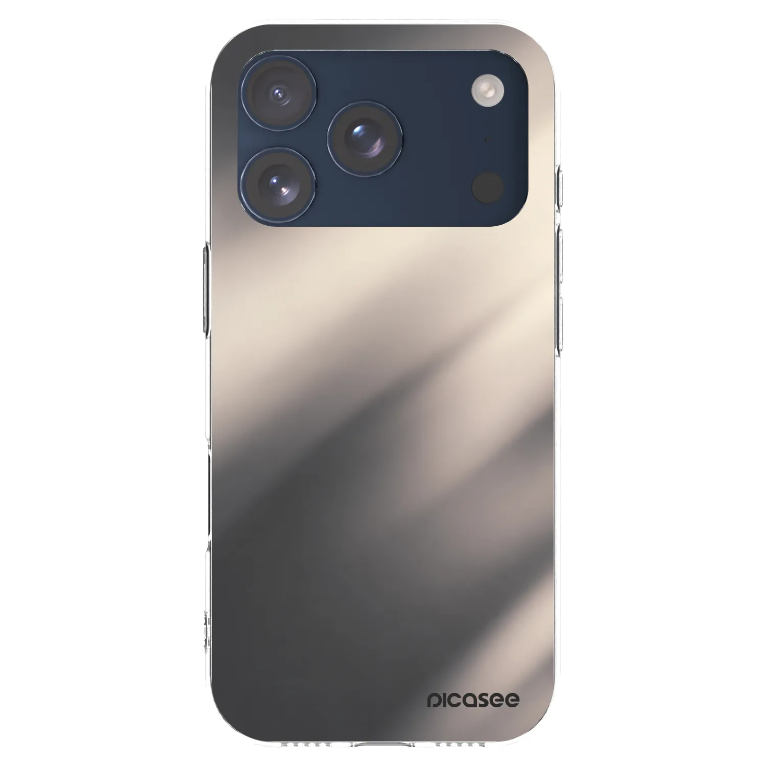 Picasee silikonski prozorni ovitek za Apple iPhone 17 Pro - Smoky Beige