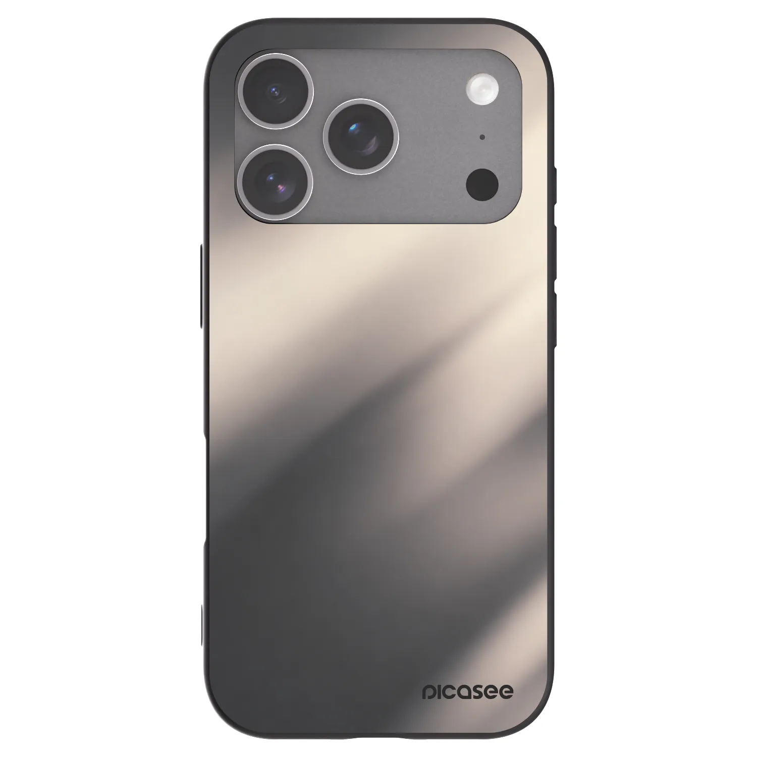 Picasee silikonski črni ovitek za Apple iPhone 18 Pro - Smoky Beige