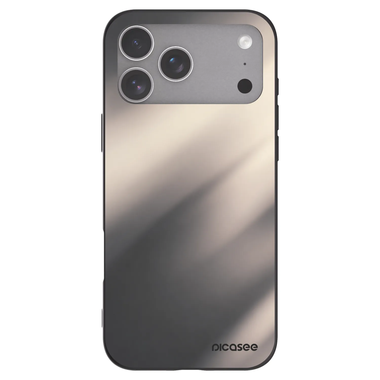 Picasee silikonski črni ovitek za Apple iPhone 18 Pro Max - Smoky Beige