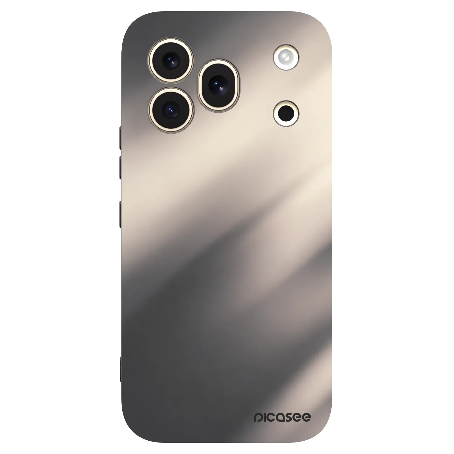 Picasee silikonski črni ovitek za Honor 600 Pro - Smoky Beige