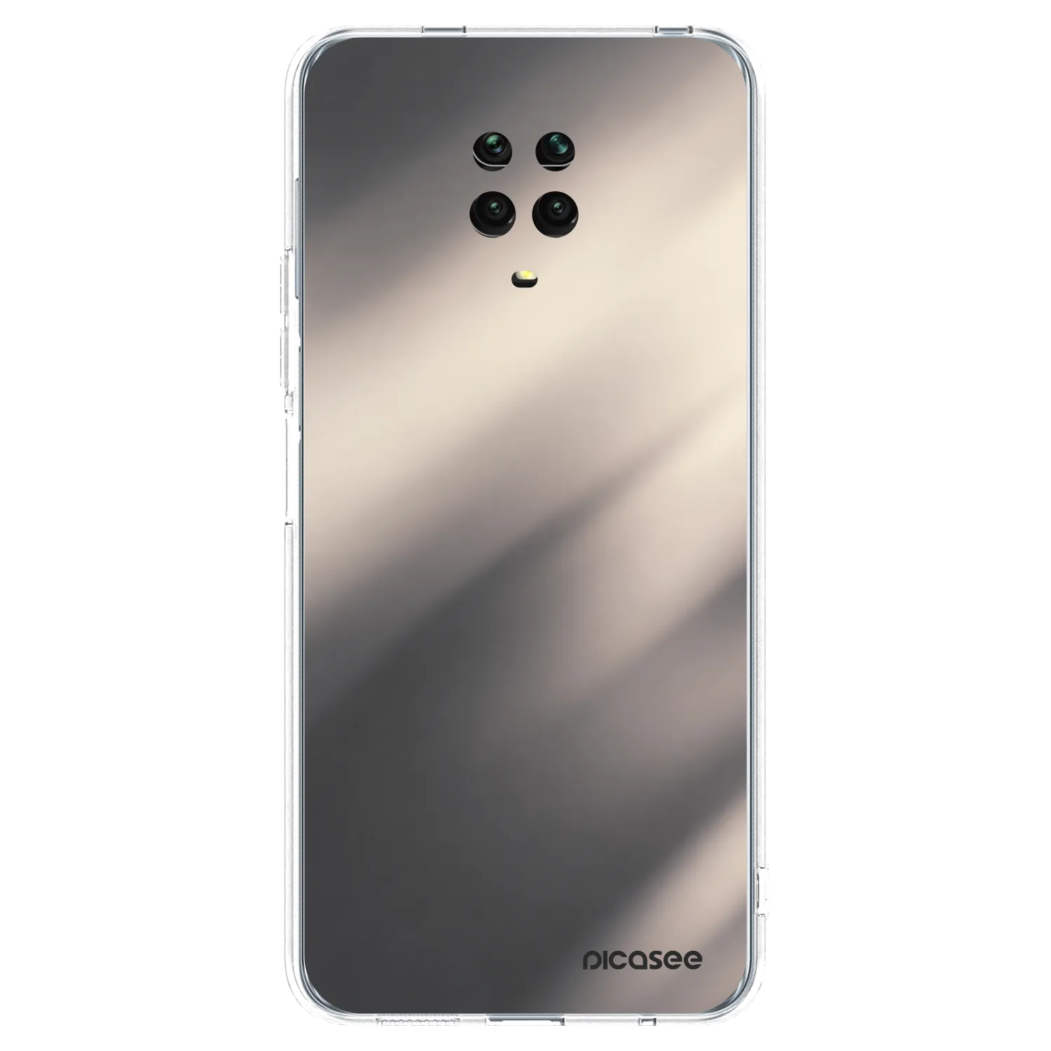 Picasee silikonski prozorni ovitek za Xiaomi Redmi Note 9 Pro - Smoky Beige