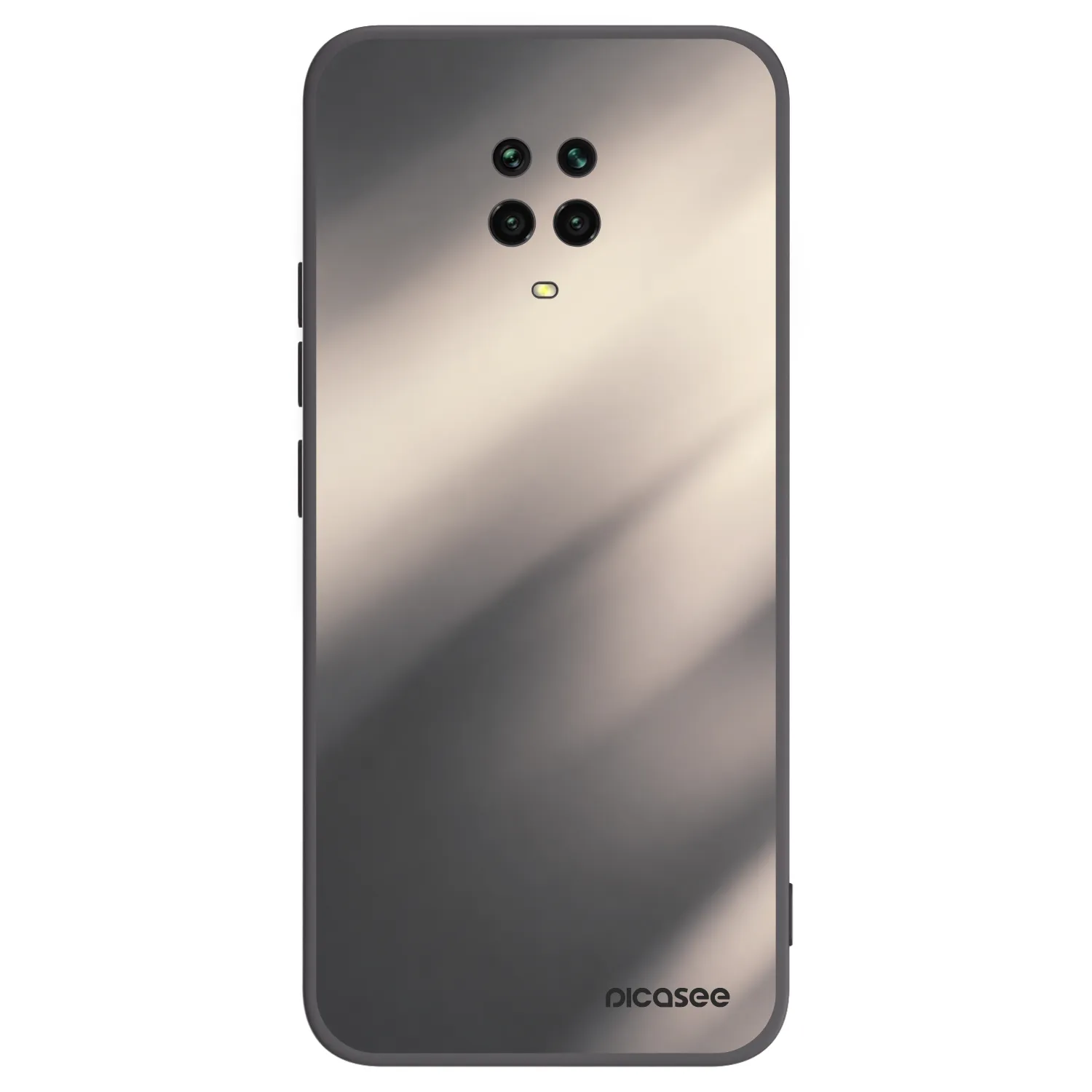 Picasee silikonski črni ovitek za Xiaomi Redmi Note 9 Pro - Smoky Beige
