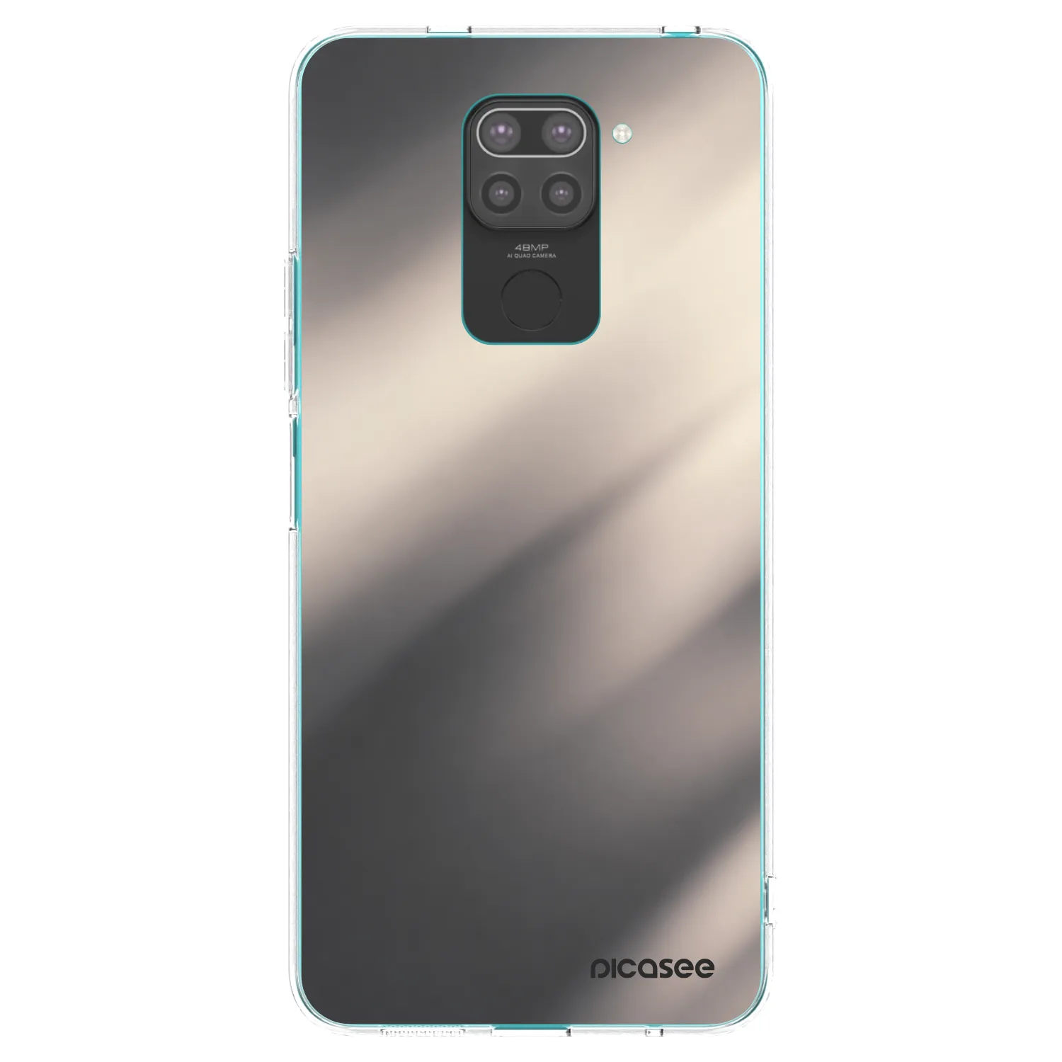 Picasee silikonski črni ovitek za Xiaomi Redmi Note 9 - Smoky Beige
