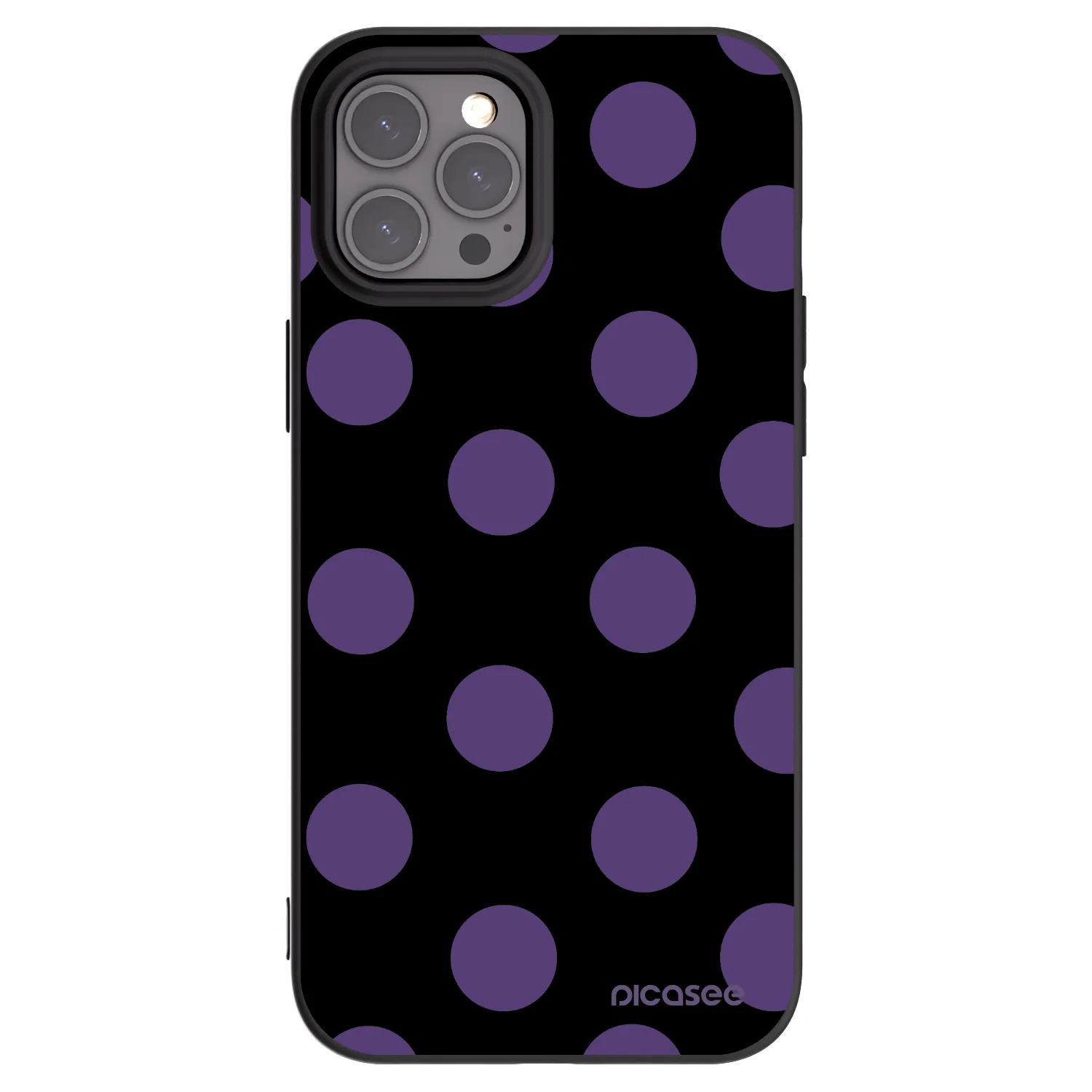 Picasee silikonski črni ovitek za Apple iPhone 12 Pro Max - Big flickers